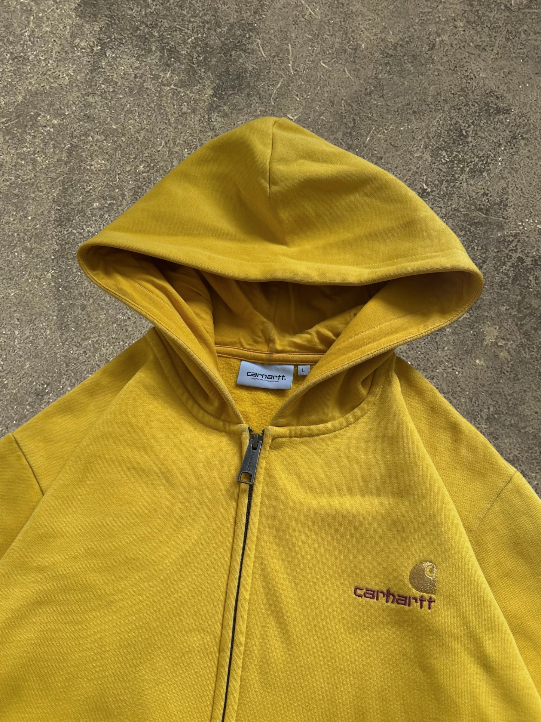 CARHARTT YELLOW SQUAD ZIP-UP HOODIE