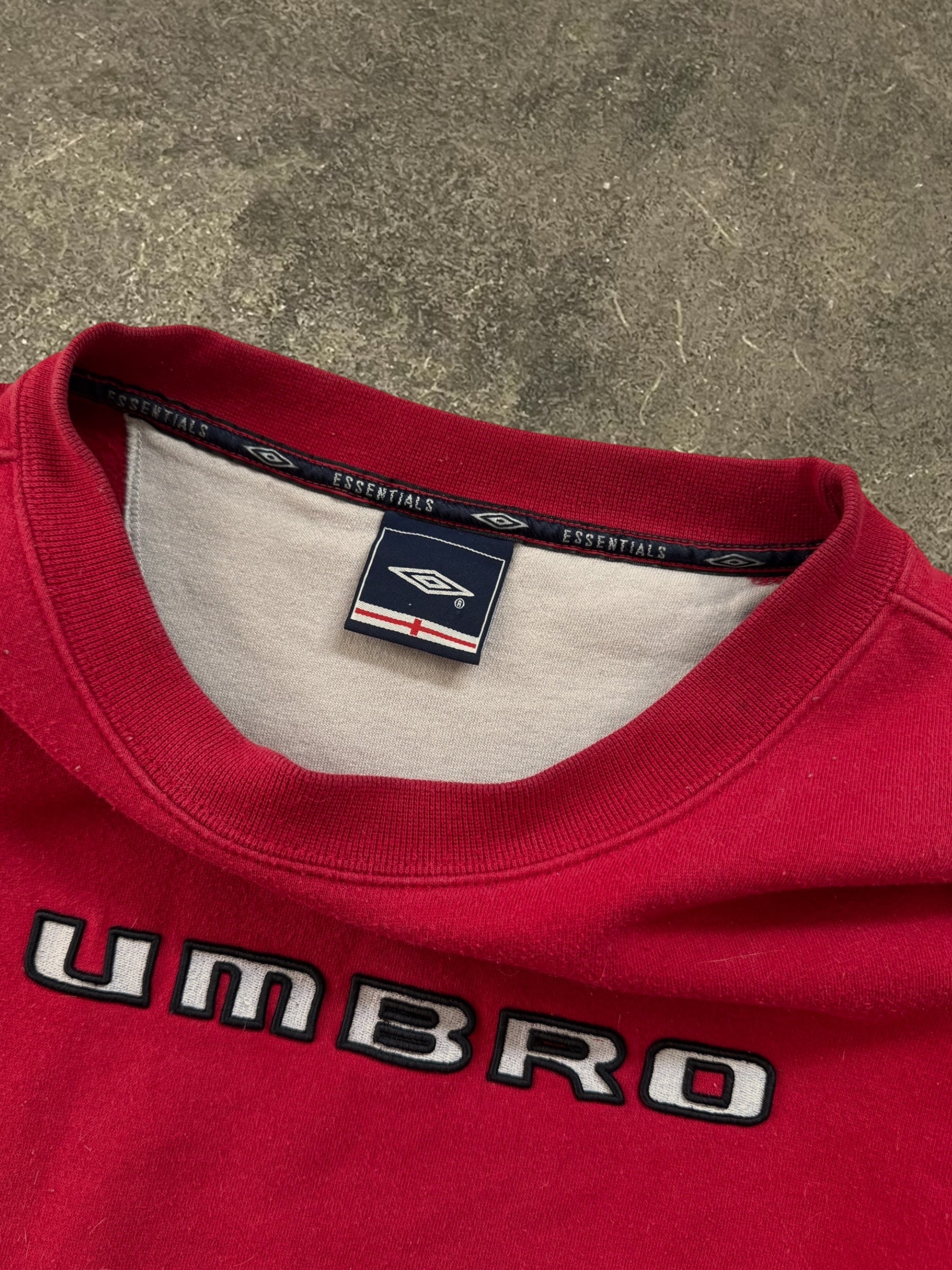VINTAGE RED UMBRO SPELLOUT SWEATSHIRT