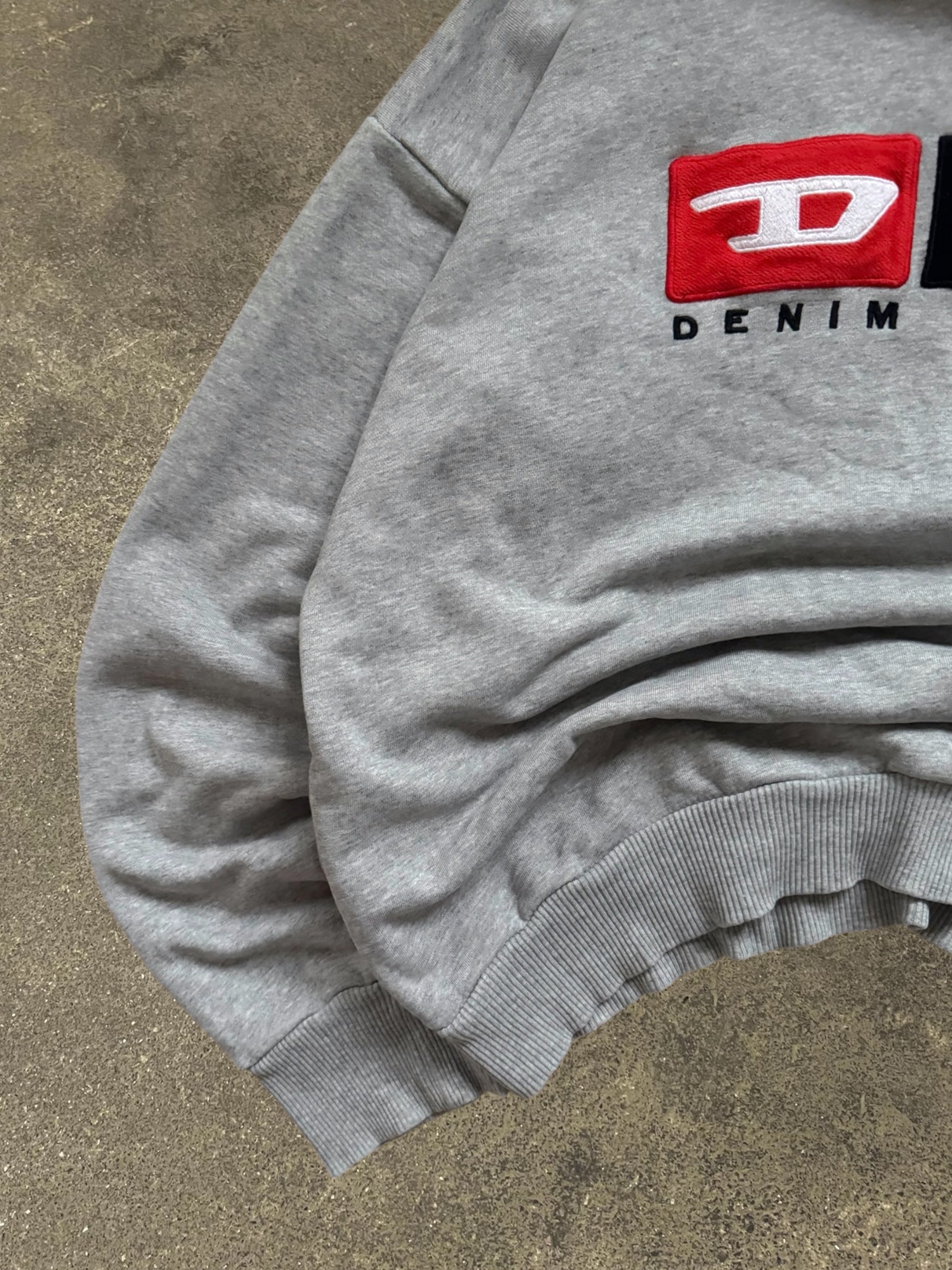 DIESEL GREY LOGO HOODIE