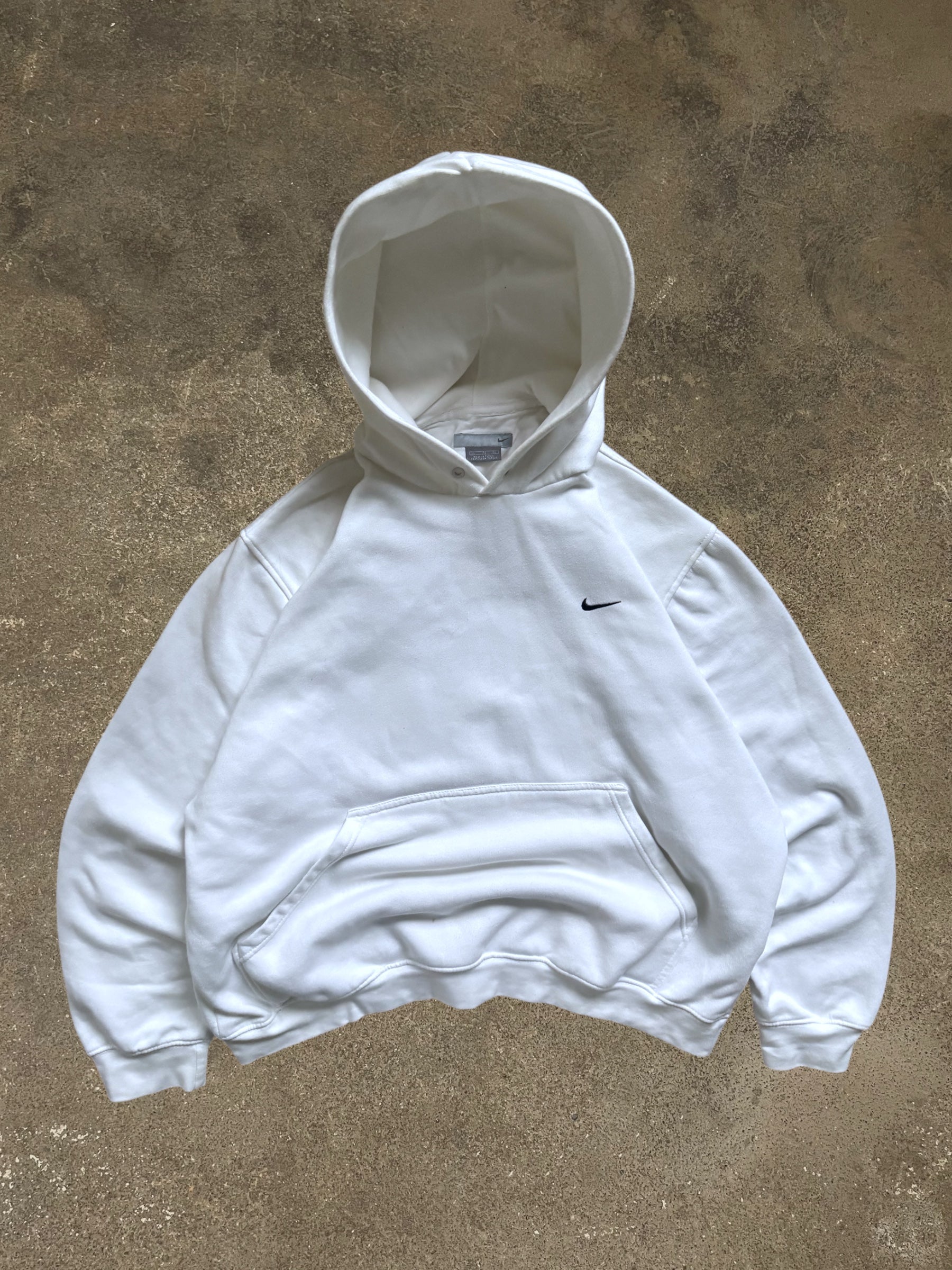 VINTAGE 00S NIKE MINI SWOOSH BOXY HOODIE