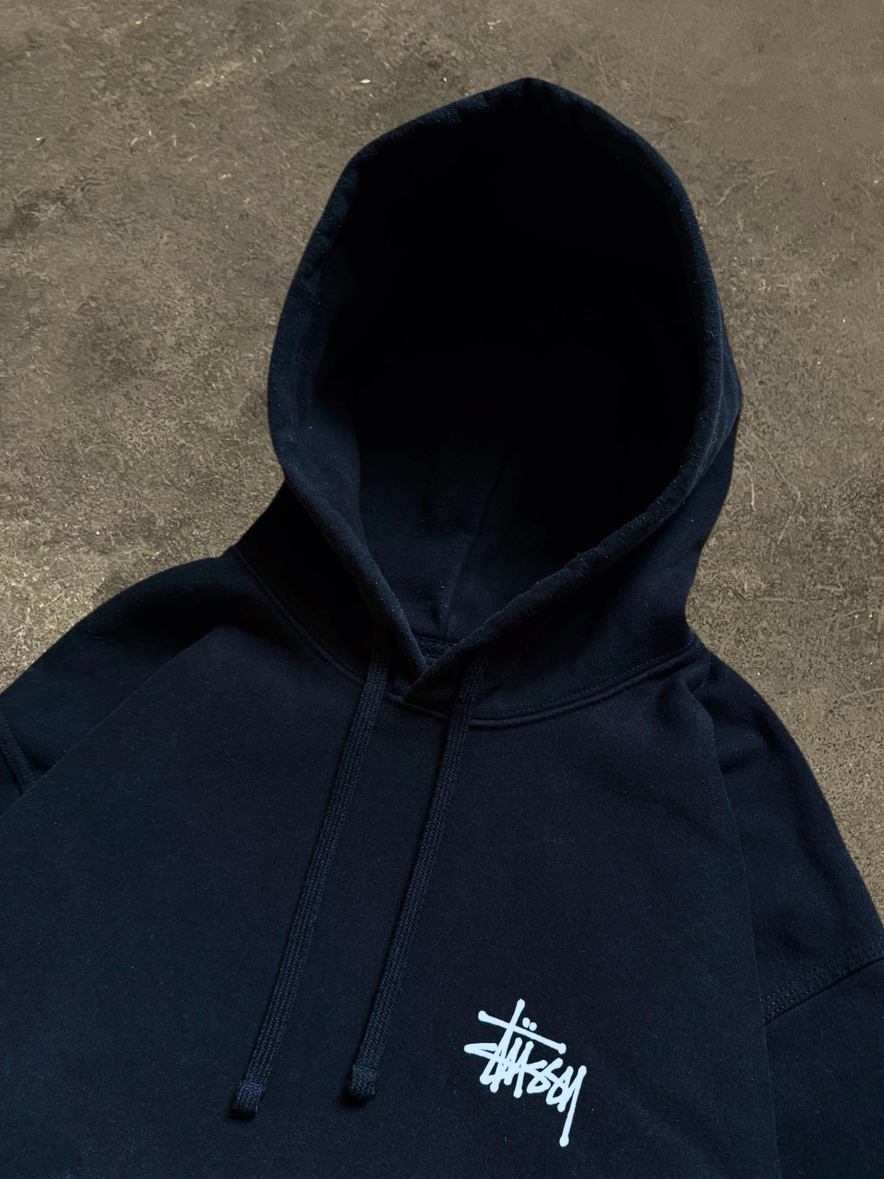 STÜSSY NAVY BASIC LOGO HOODIE