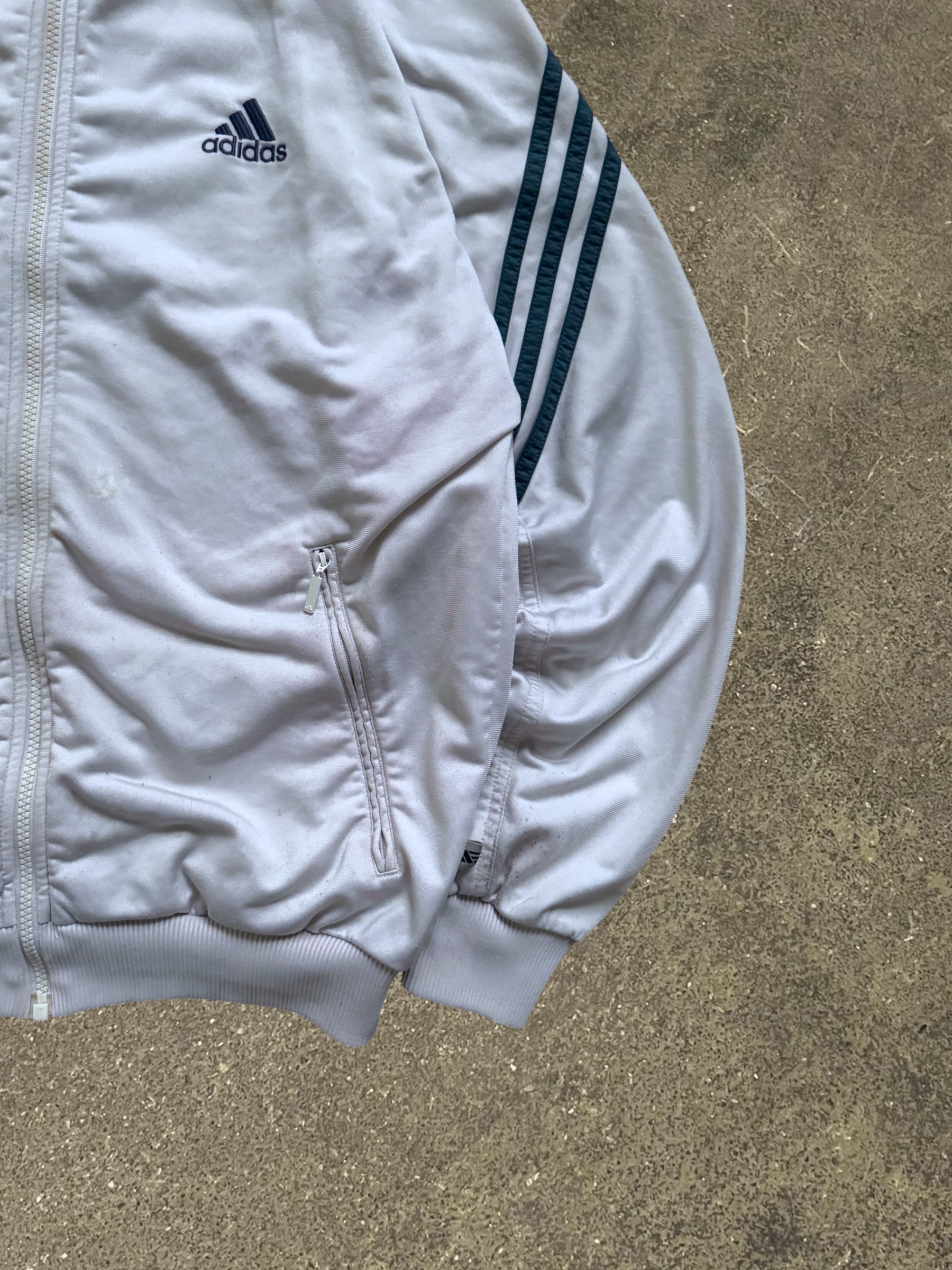 VINTAGE 90S WHITE ADIDAS TRACK JACKET