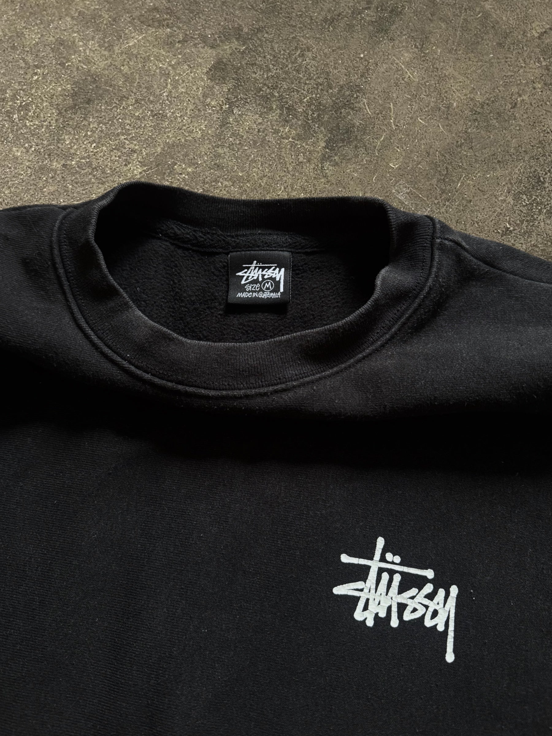 STÜSSY BLACK BASIC LOGO SWEATSHIRT