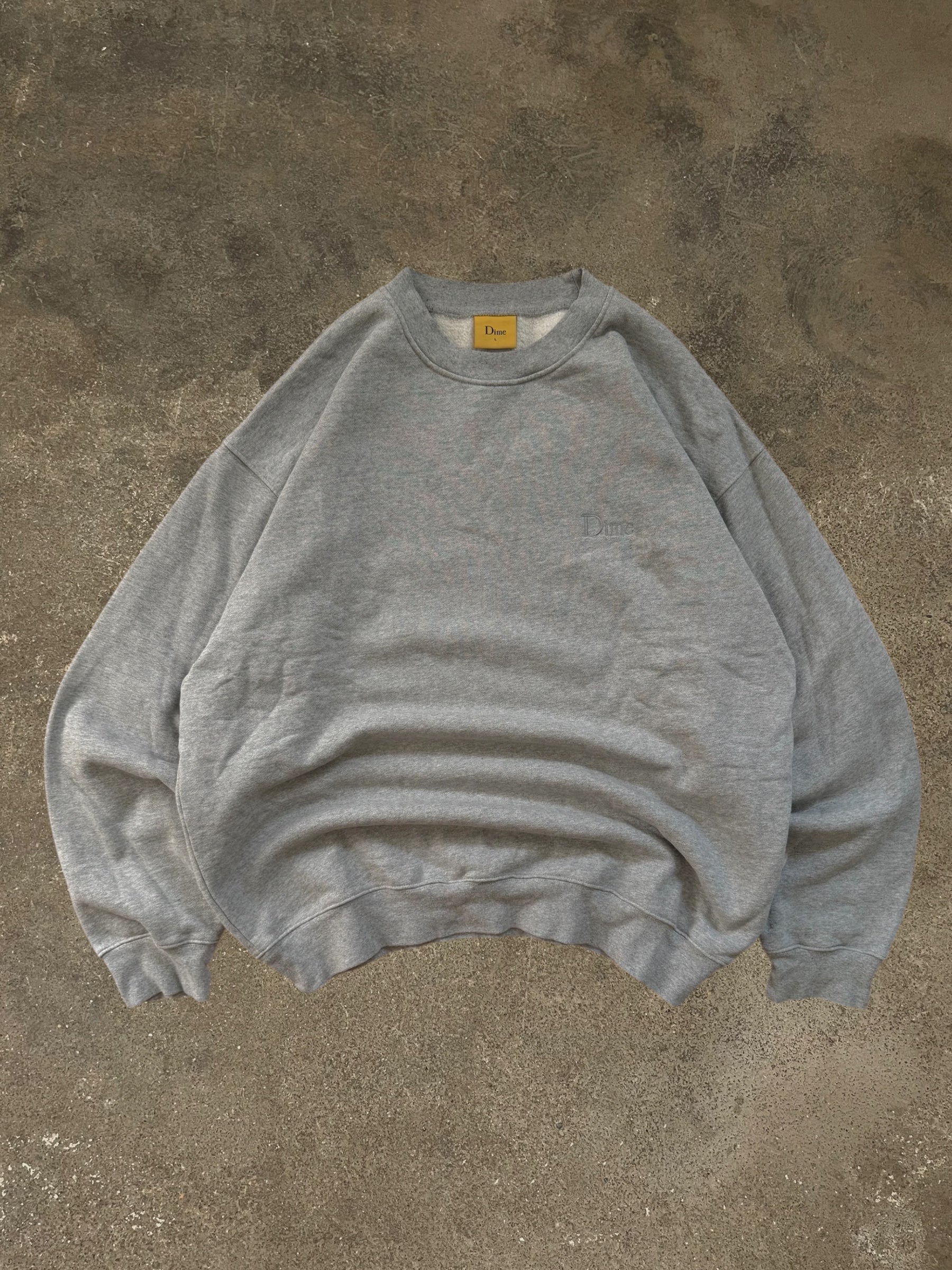 DIME GREY LITTLE LOGO SWEATSHIRT