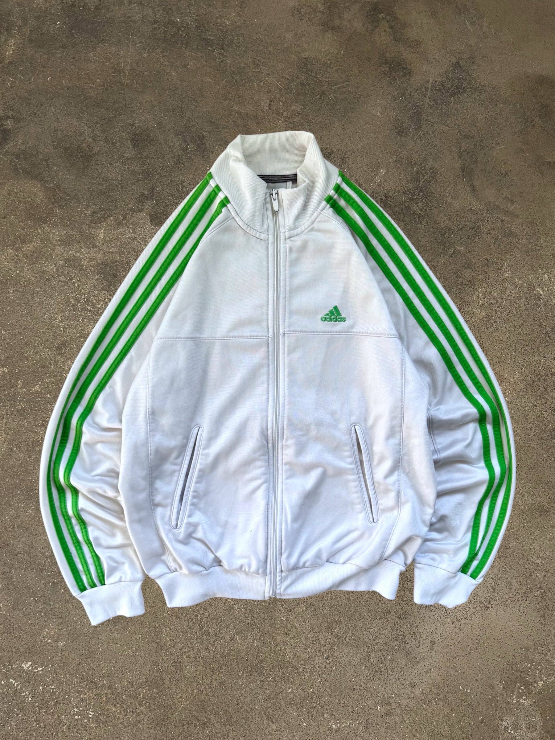VINTAGE 00S WHITE ADIDAS TRACK JACKET