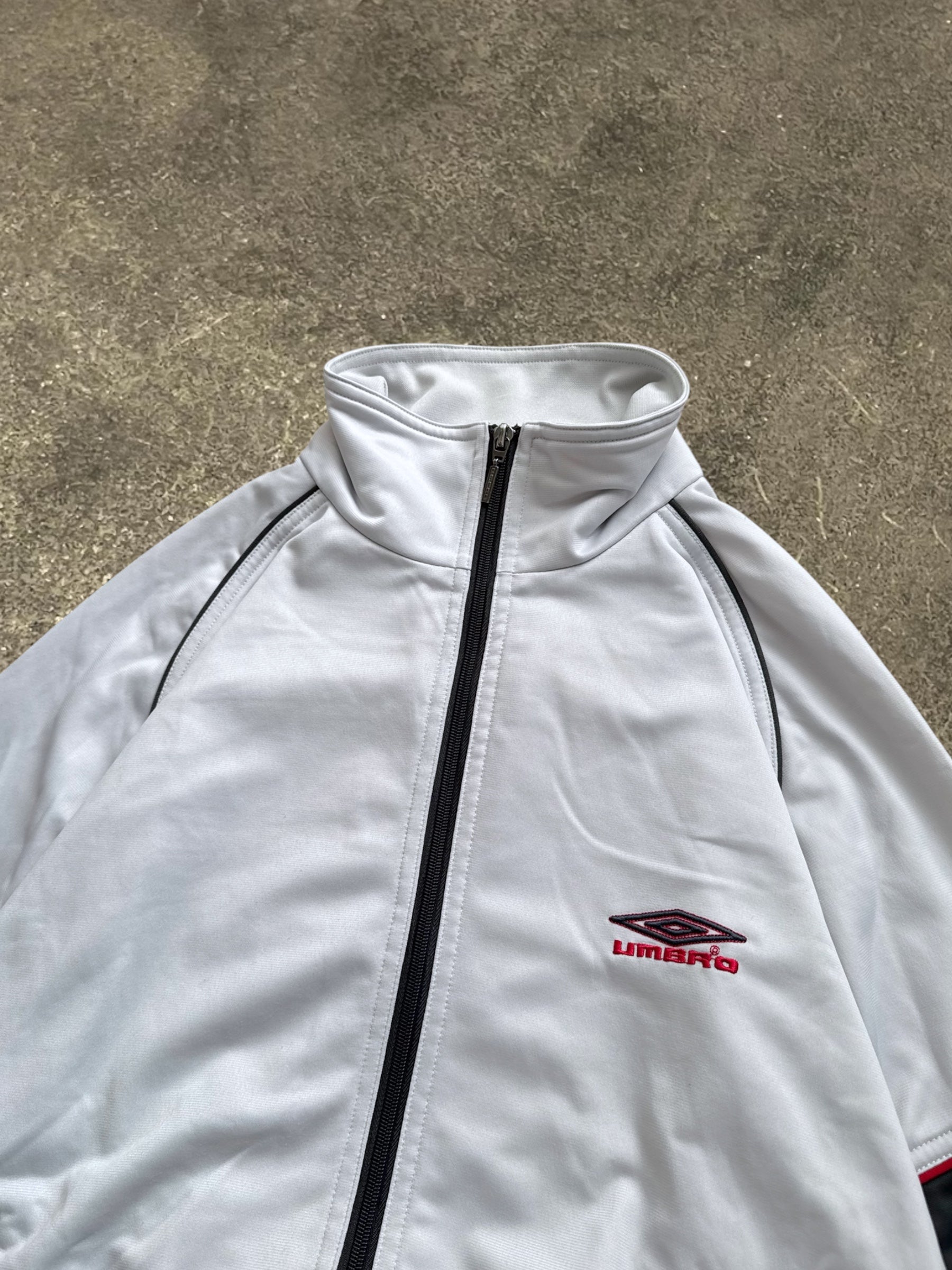 VINTAGE WHITE UMBRO TRACK JACKET