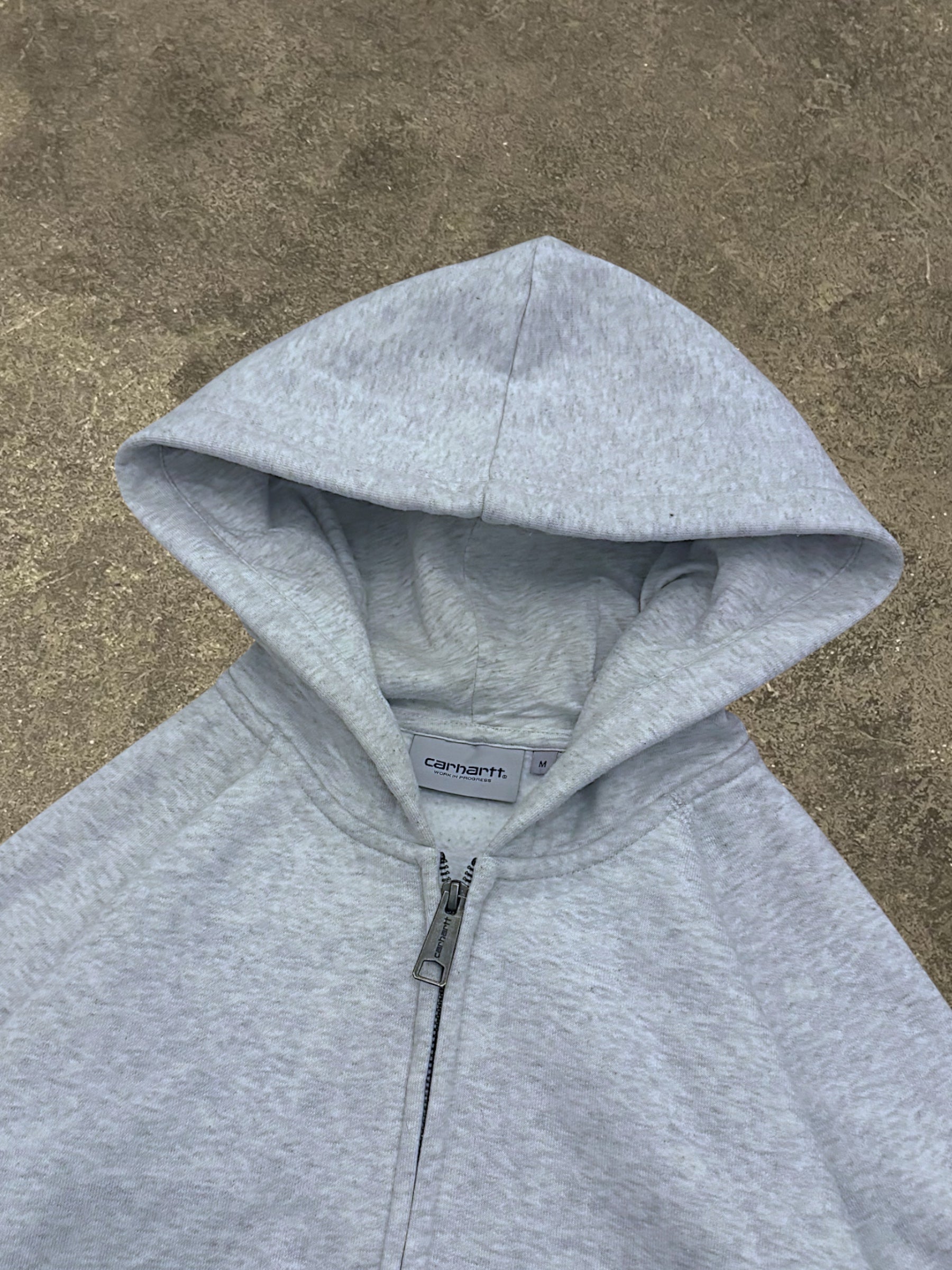 CARHARTT GREY CHASE ZIP-UP HOODIE