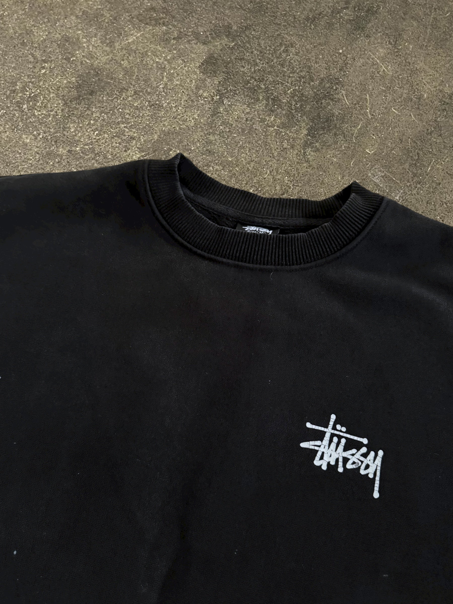 STÜSSY BLACK BASIC LOGO SWEATSHIRT