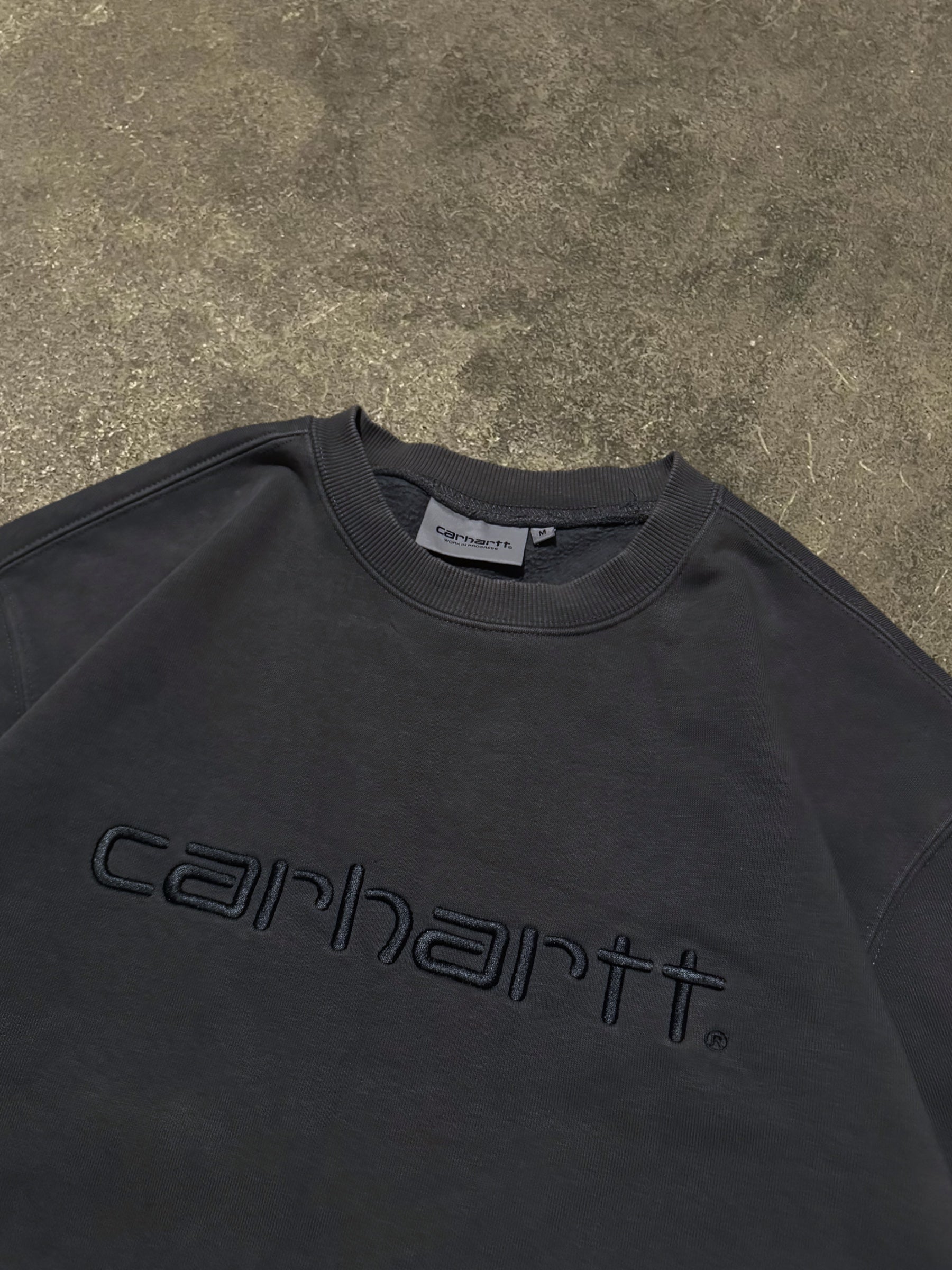 CARHARTT GREY LOGO SWEATSHIRT