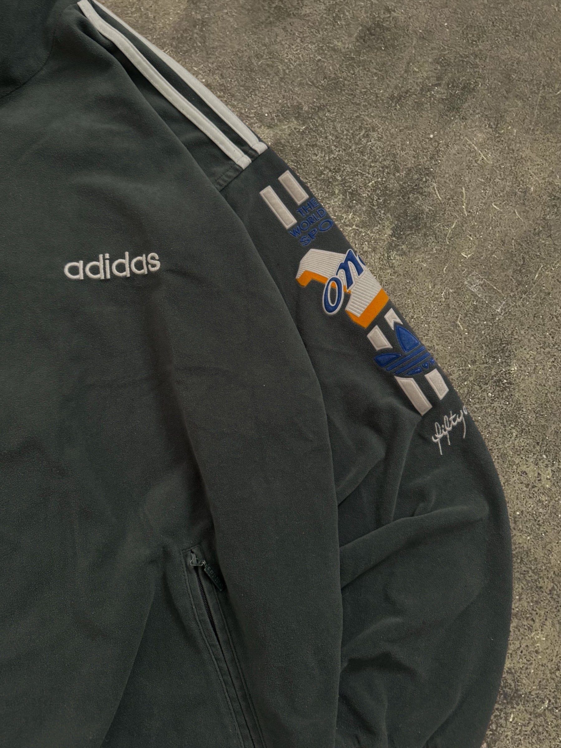 VINTAGE 90S ADIDAS GREEN TRACK JACKET