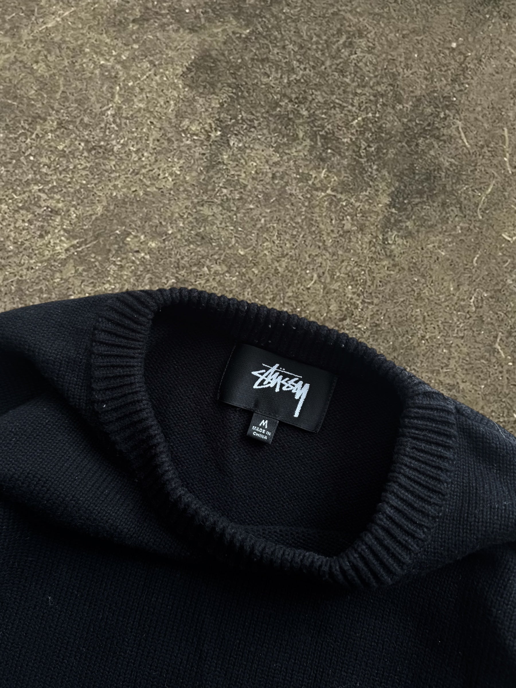 STÜSSY BLACK SS-LINK KNIT