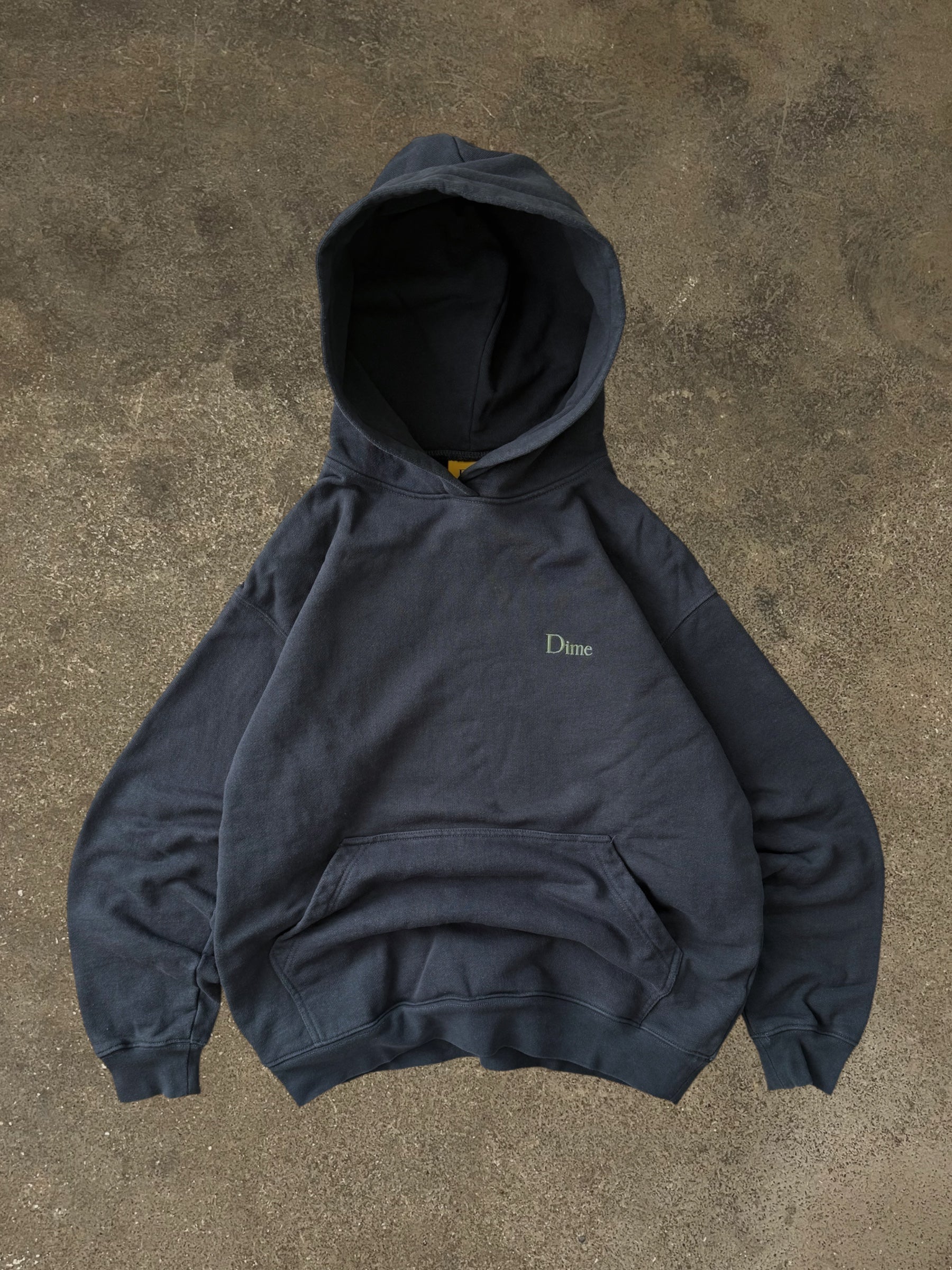 DIME NAVY LITTLE LOGO HOODIE