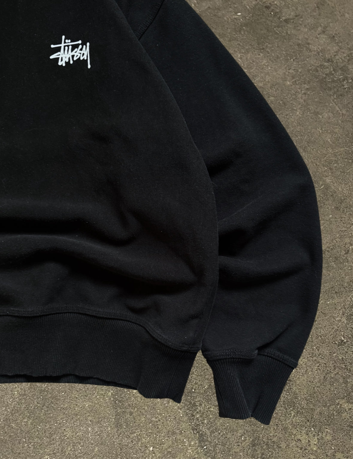 STÜSSY BLACK BASIC LOGO SWEATSHIRT