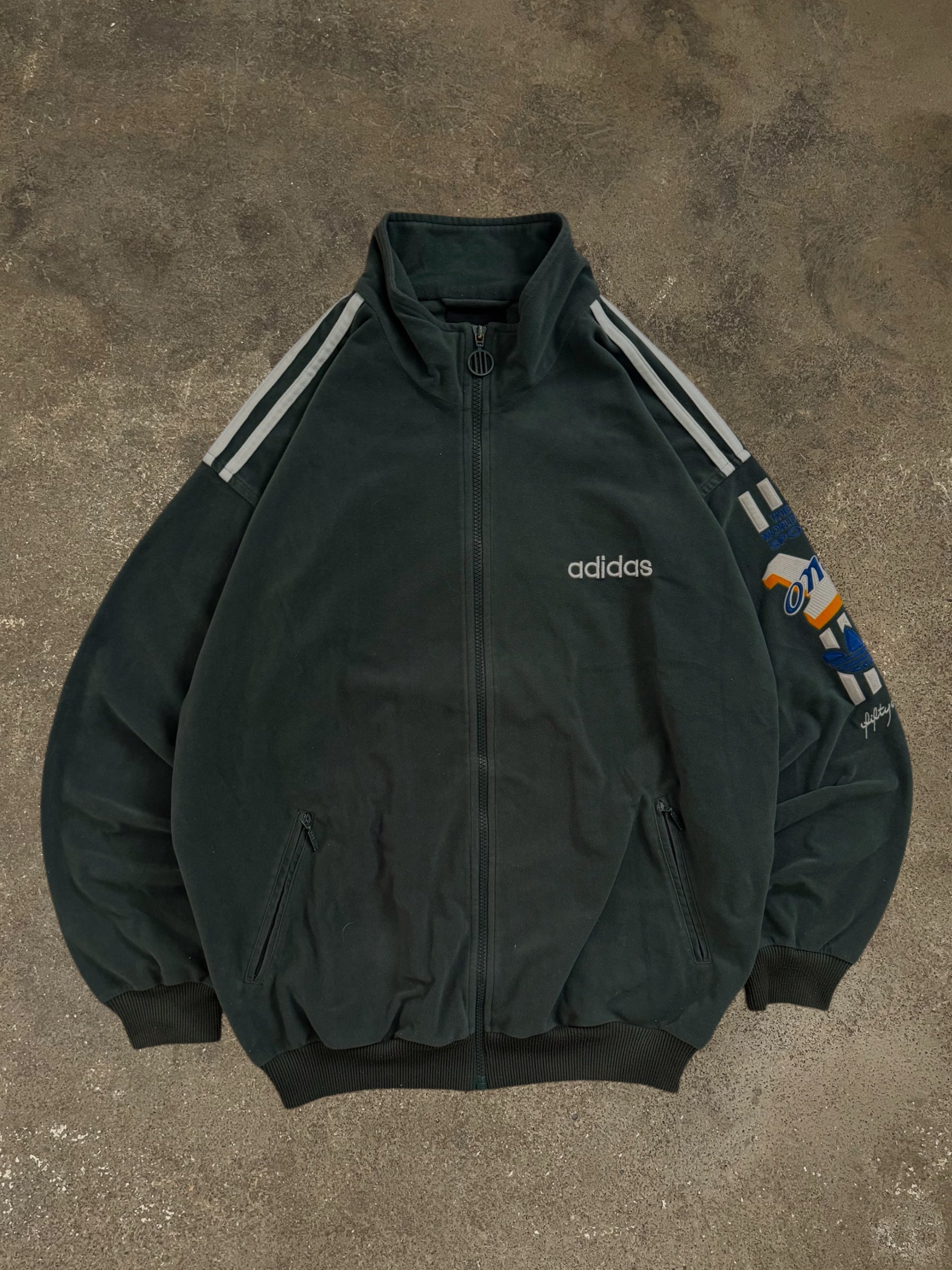 VINTAGE 90S ADIDAS GREEN TRACK JACKET
