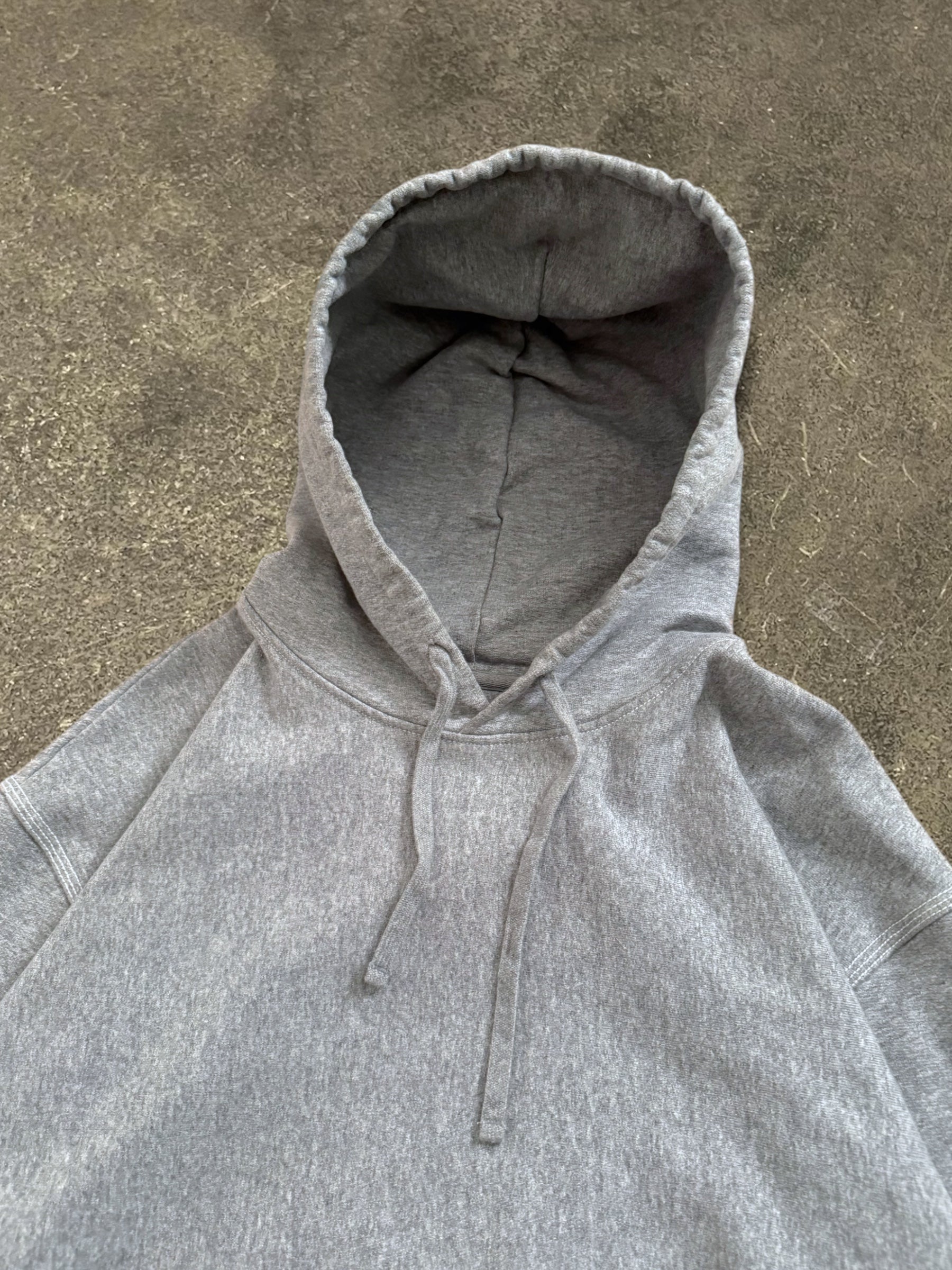 STÜSSY GREY CONTRAST STITCH HOODIE