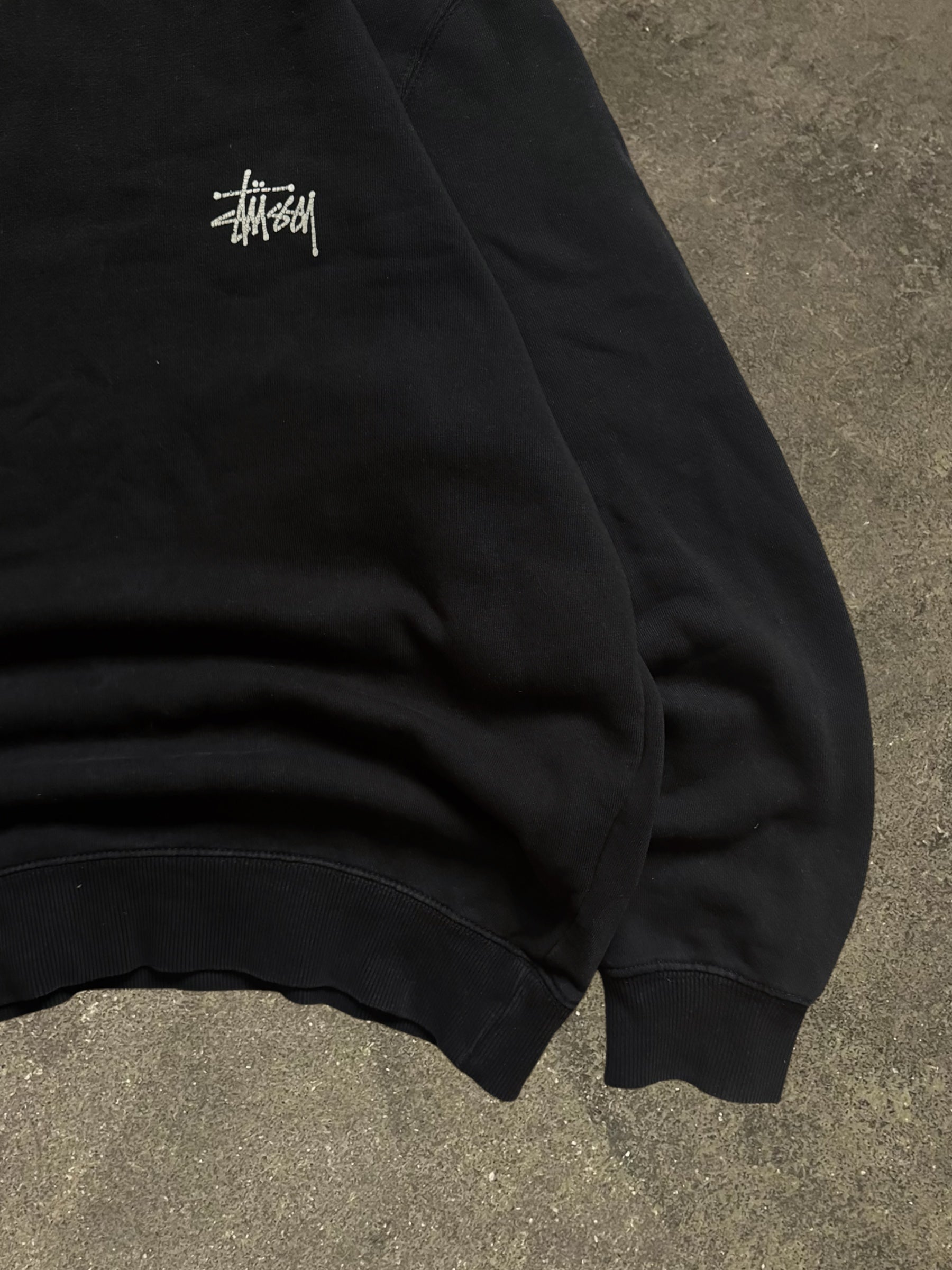 STÜSSY BLACK BASIC LOGO SWEATSHIRT