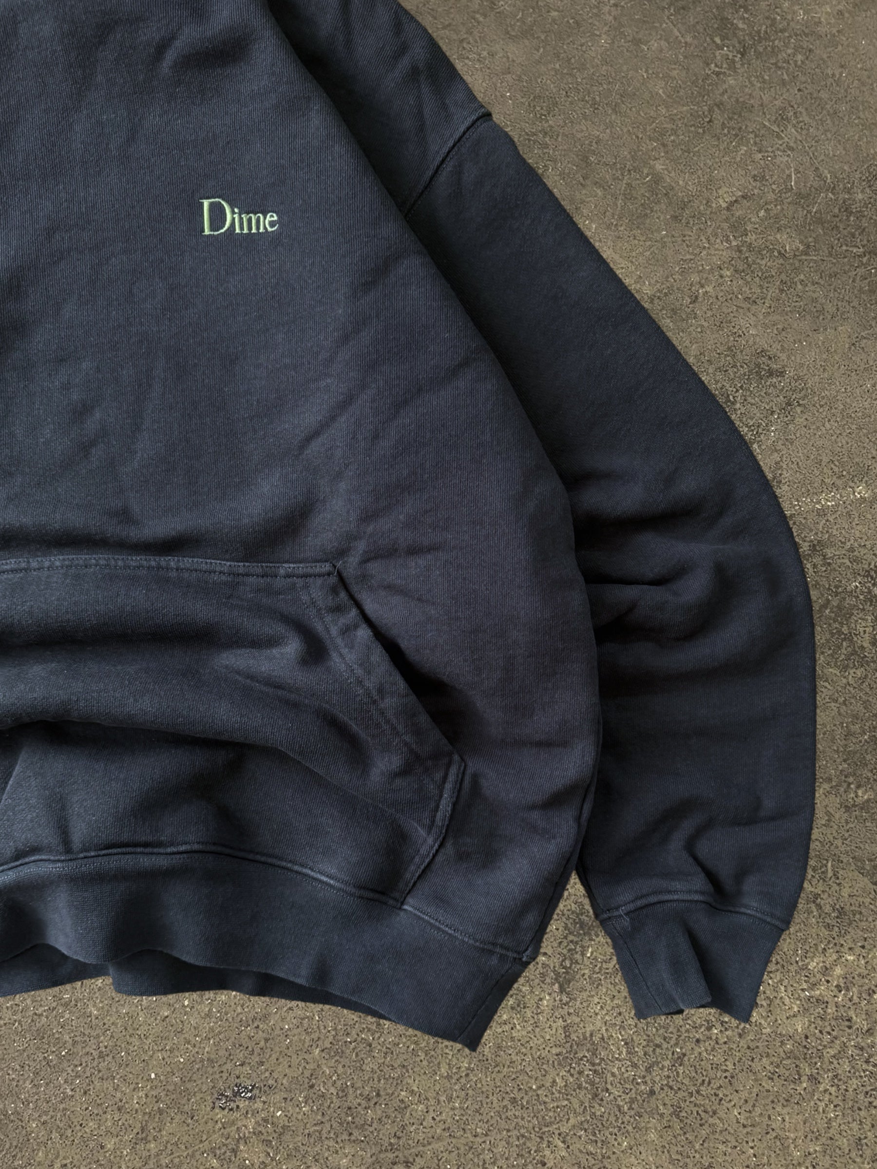 DIME NAVY LITTLE LOGO HOODIE