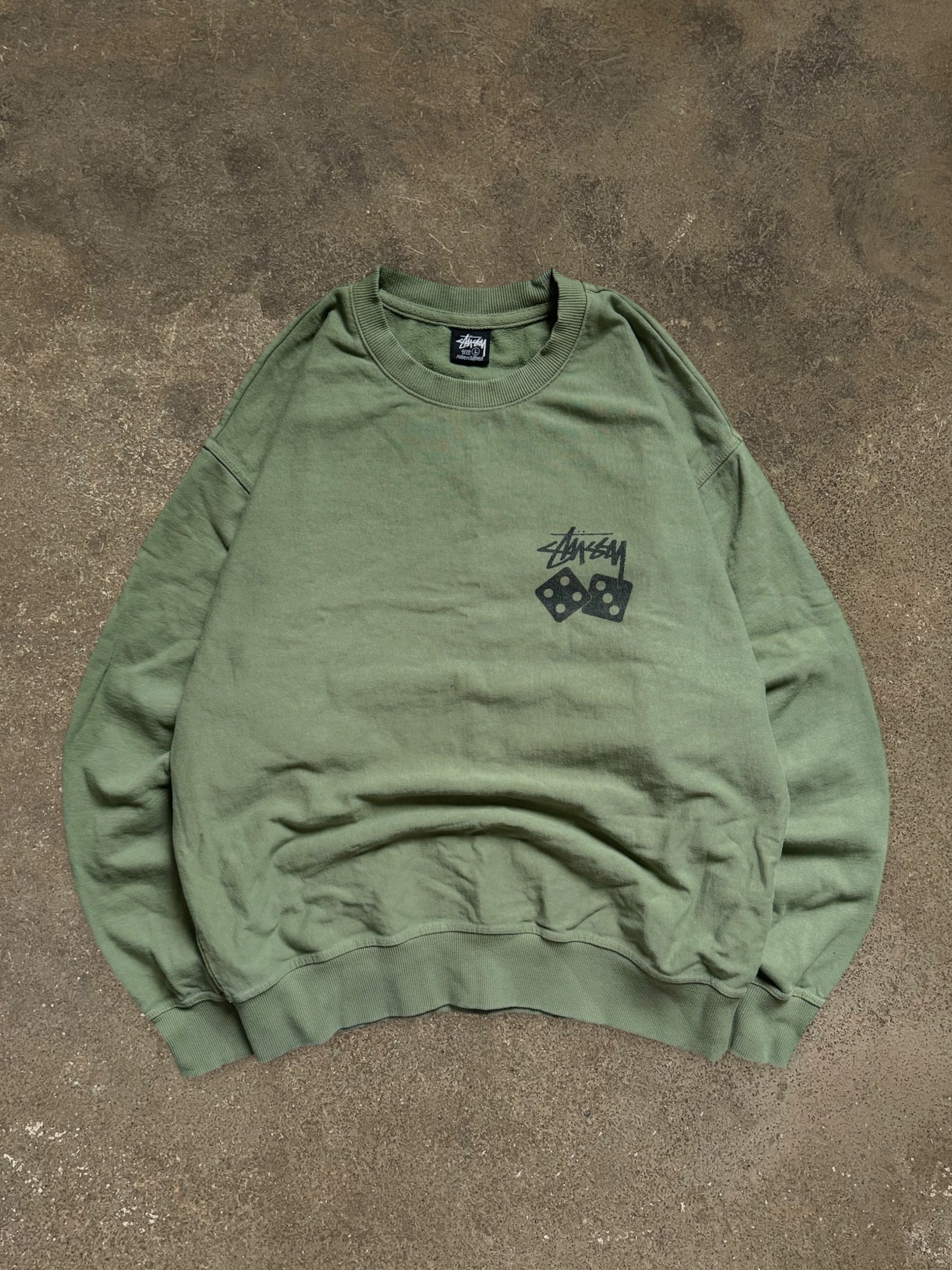 STÜSSY DICE PIGMENT DYED SWEATSHIRT