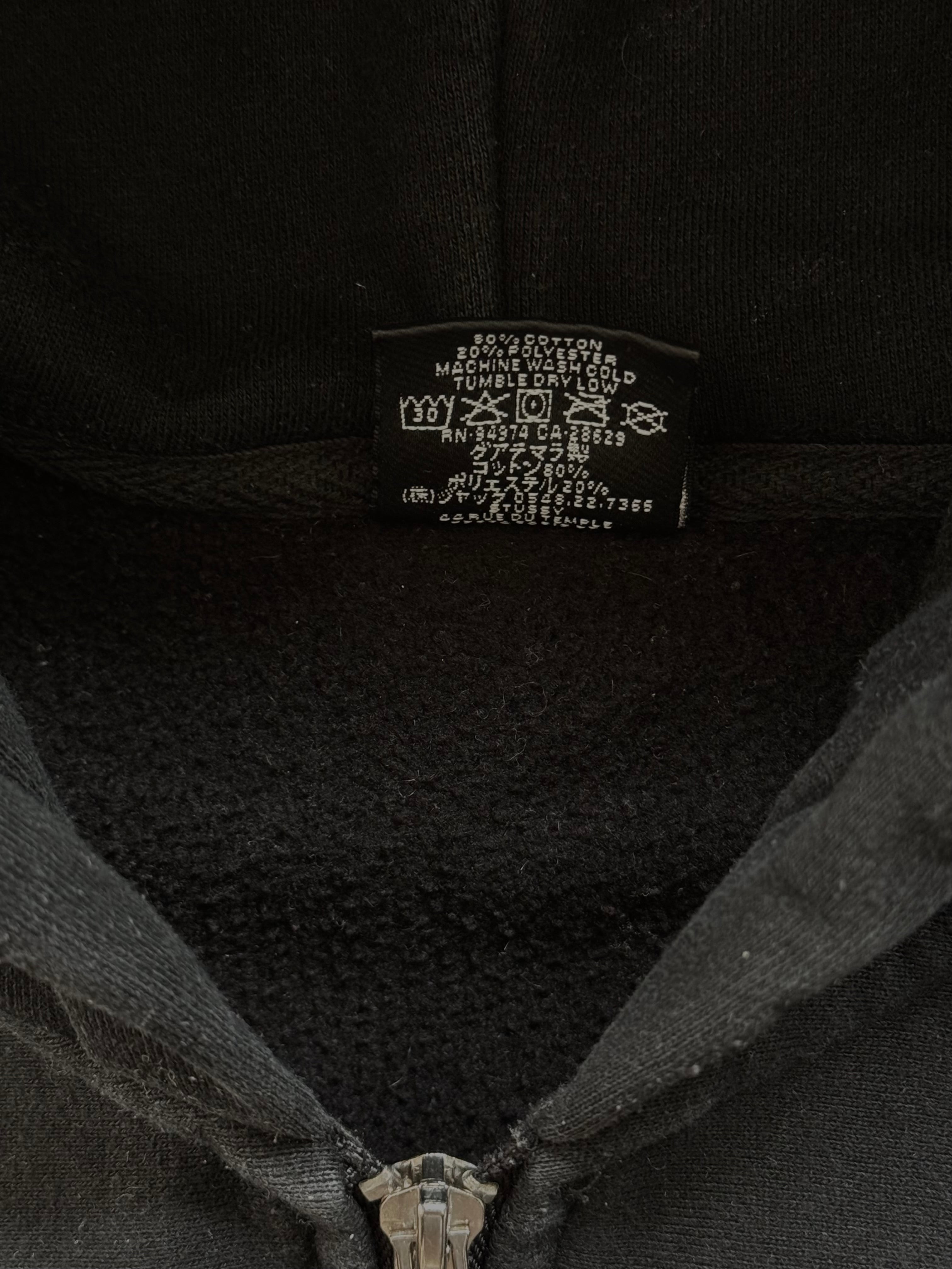 STÜSSY BLACK WORLD TOUR ZIP-UP HOODIE
