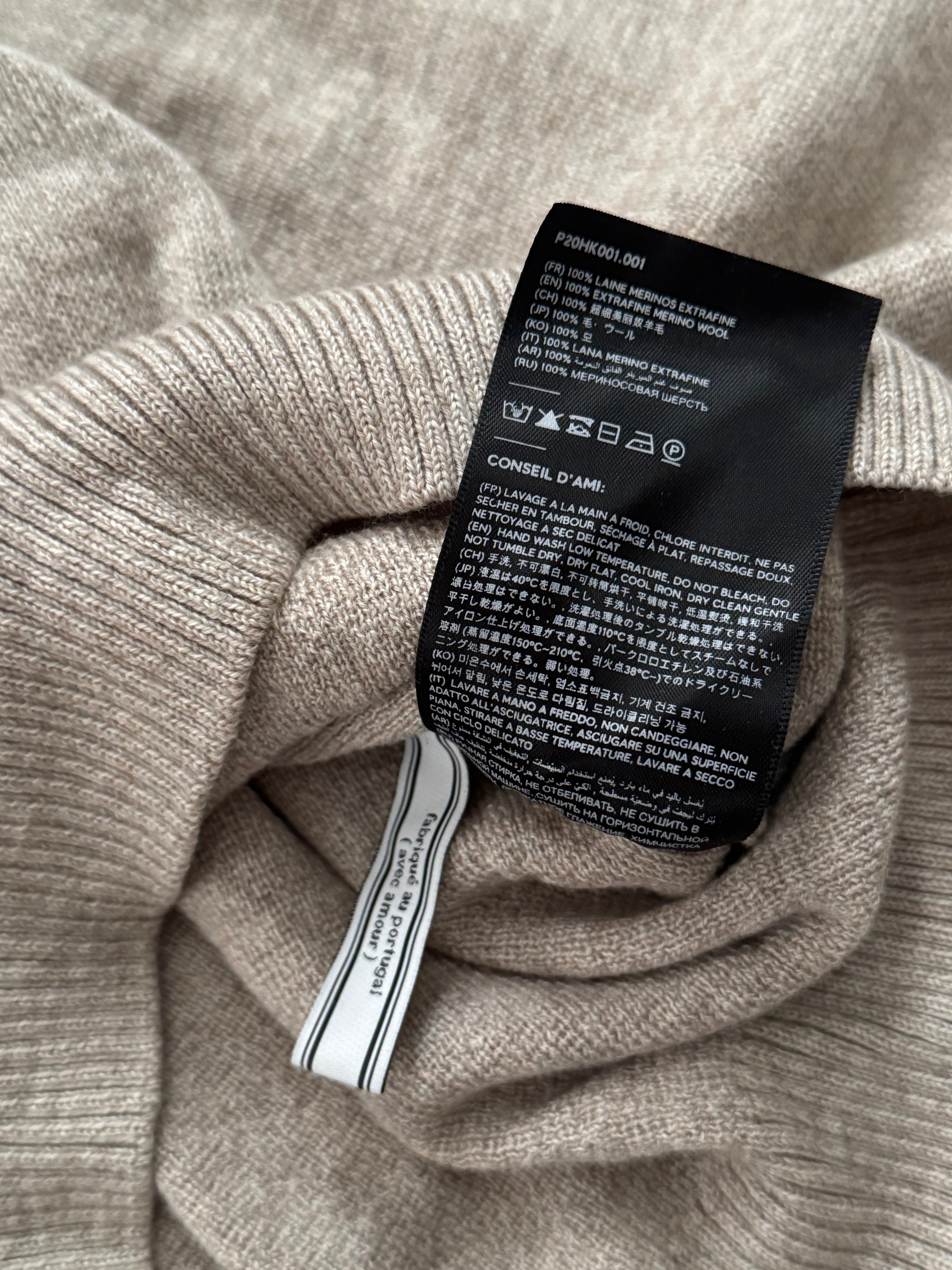 AMI HEART LOGO MERINO WOOL SWEATER