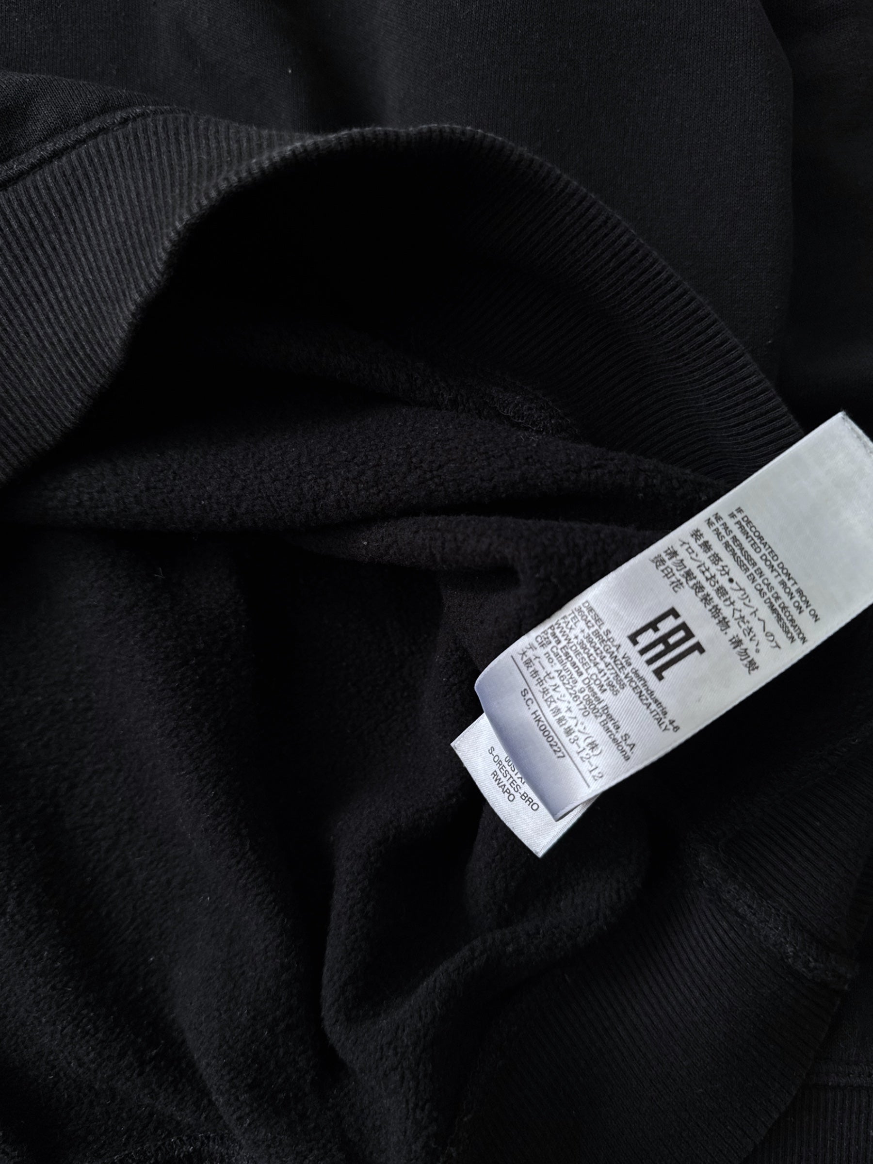 DIESEL SHATTERED LOGO SWEATSHIRT