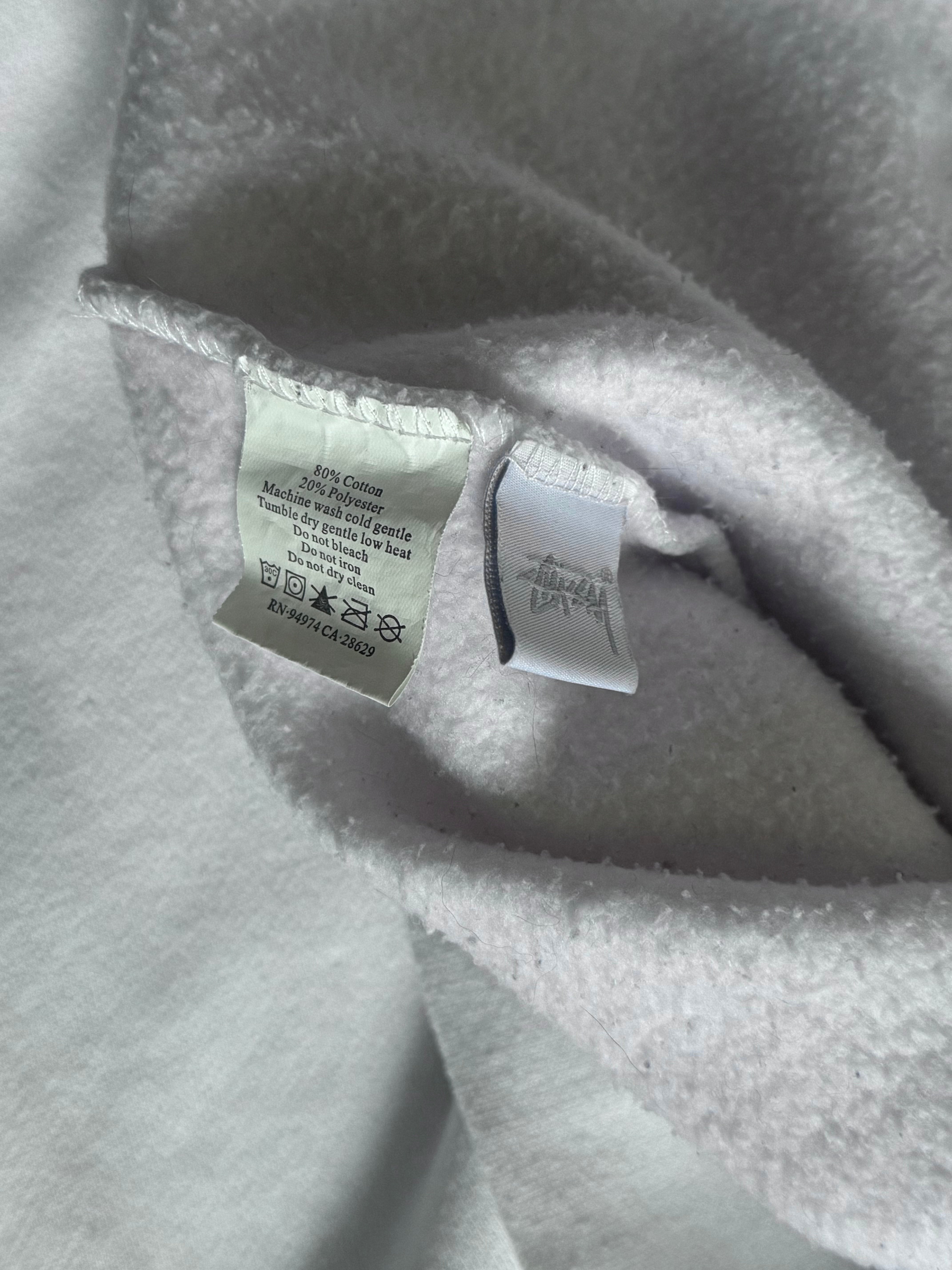 VINTAGE STÜSSY WHITE BASIC LOGO HOODIE