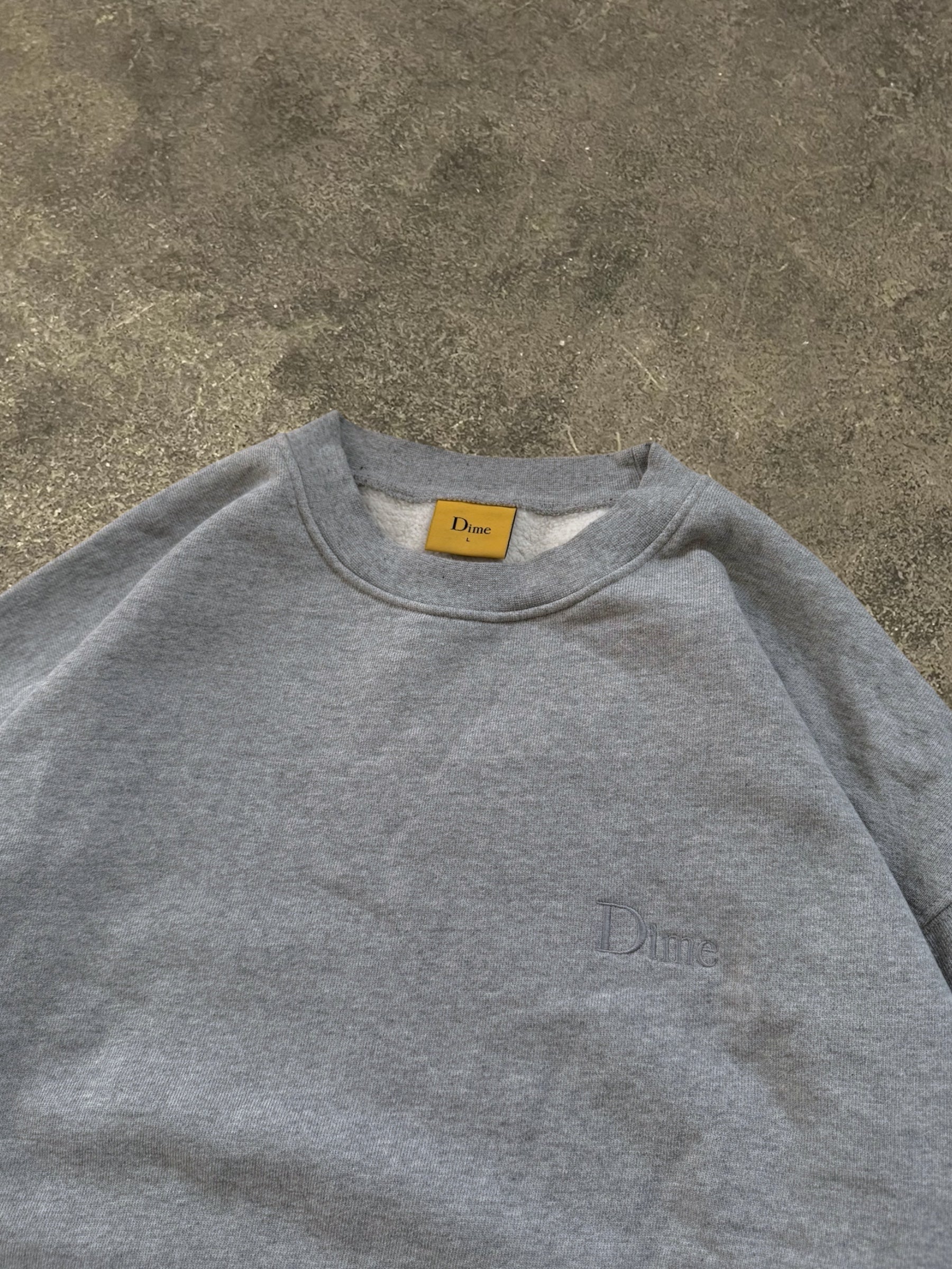DIME GREY LITTLE LOGO SWEATSHIRT