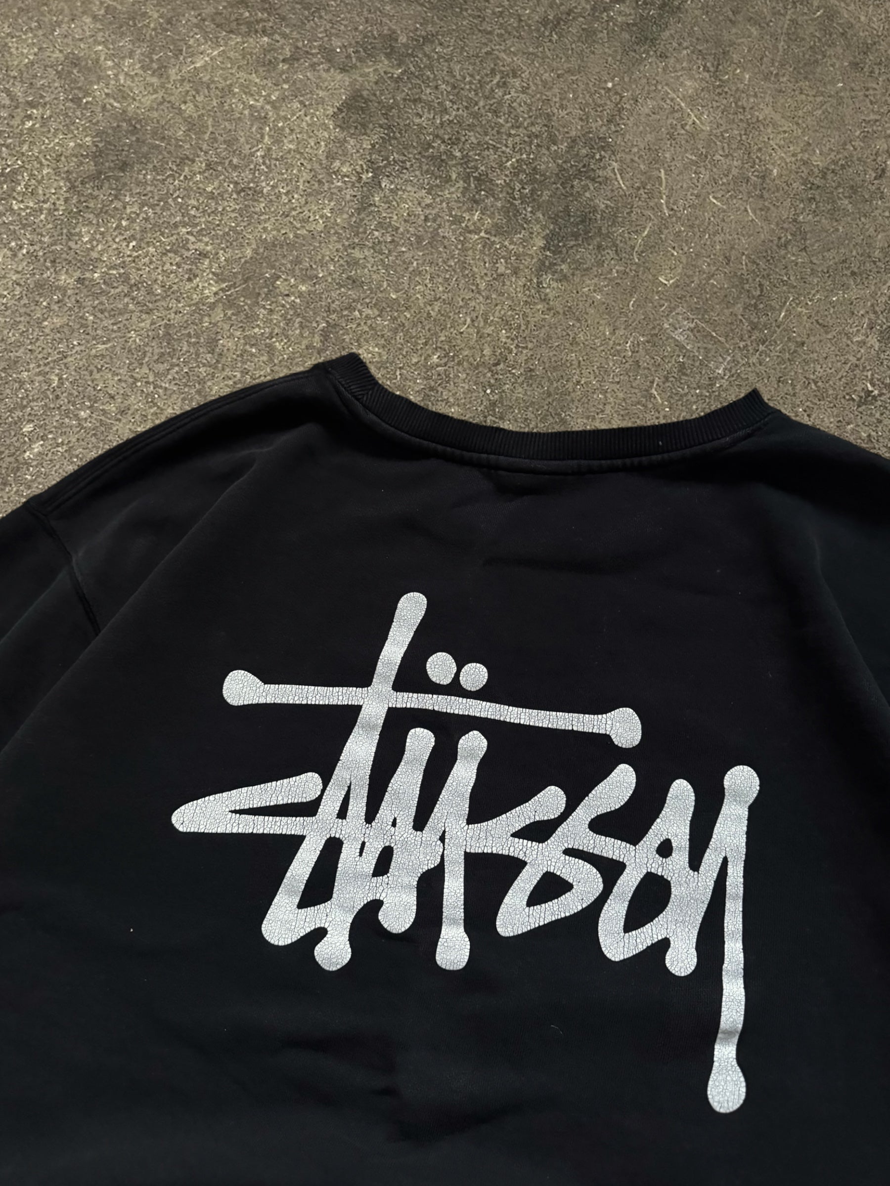 STÜSSY BLACK BASIC LOGO SWEATSHIRT