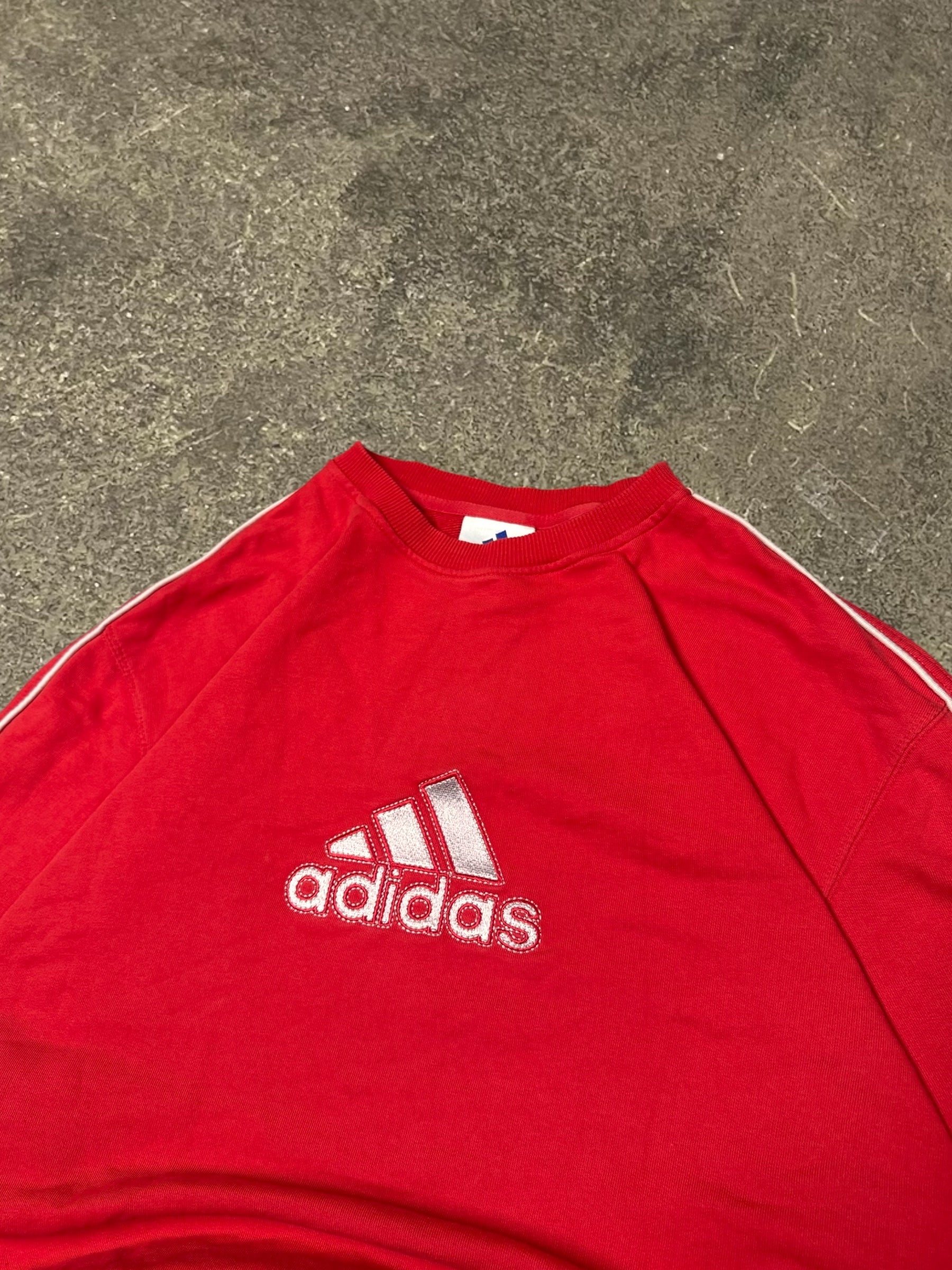 VINTAGE 90S RED ADIDAS SWEATSHIRT