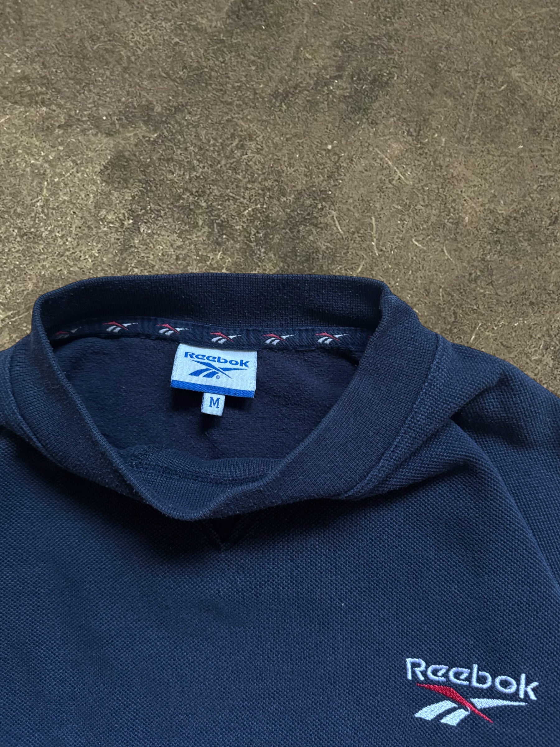 VINTAGE 90S NAVY BLUE REEBOK SWEATSHIRT