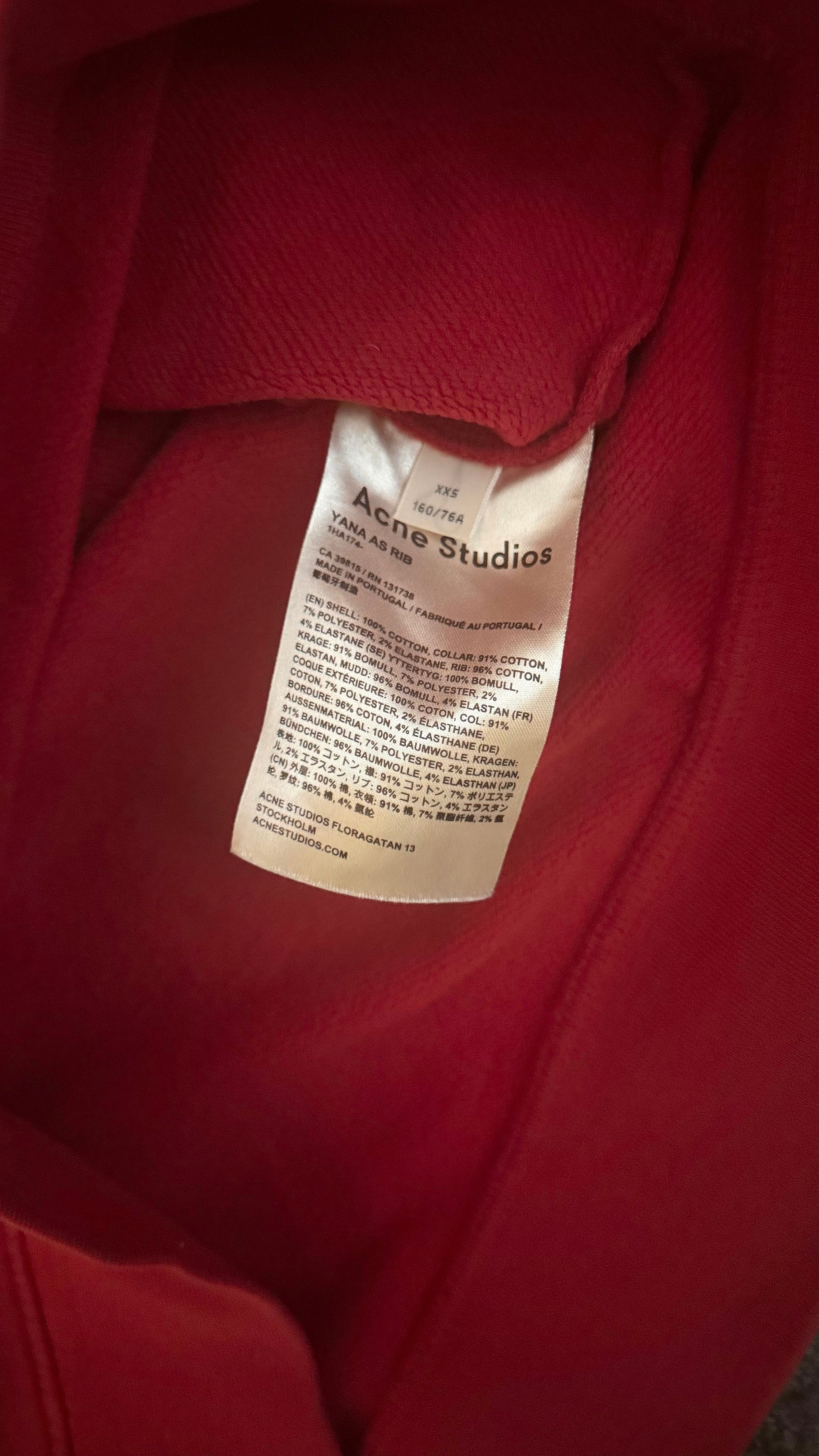 ACNE STUDIOS YANA AS RIB SWEATSHIRT