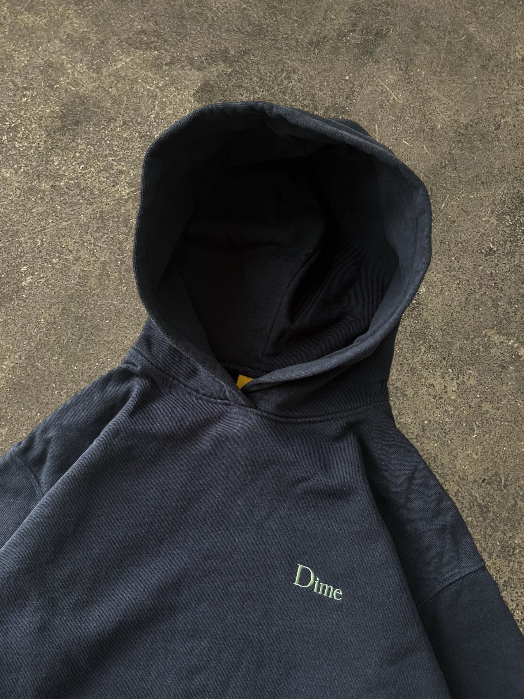 DIME NAVY LITTLE LOGO HOODIE