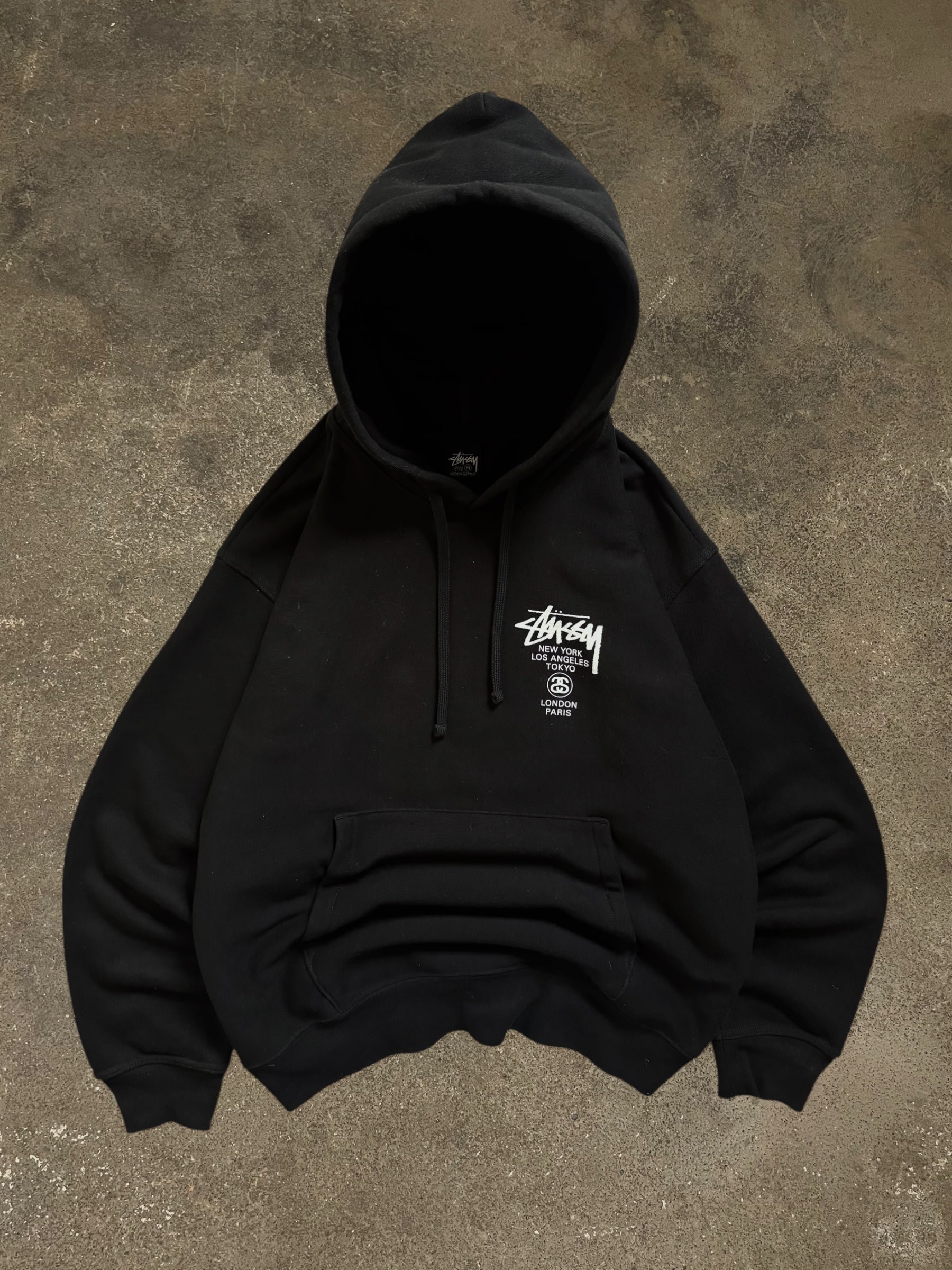 STÜSSY BLACK WORLD TOUR HOODIE
