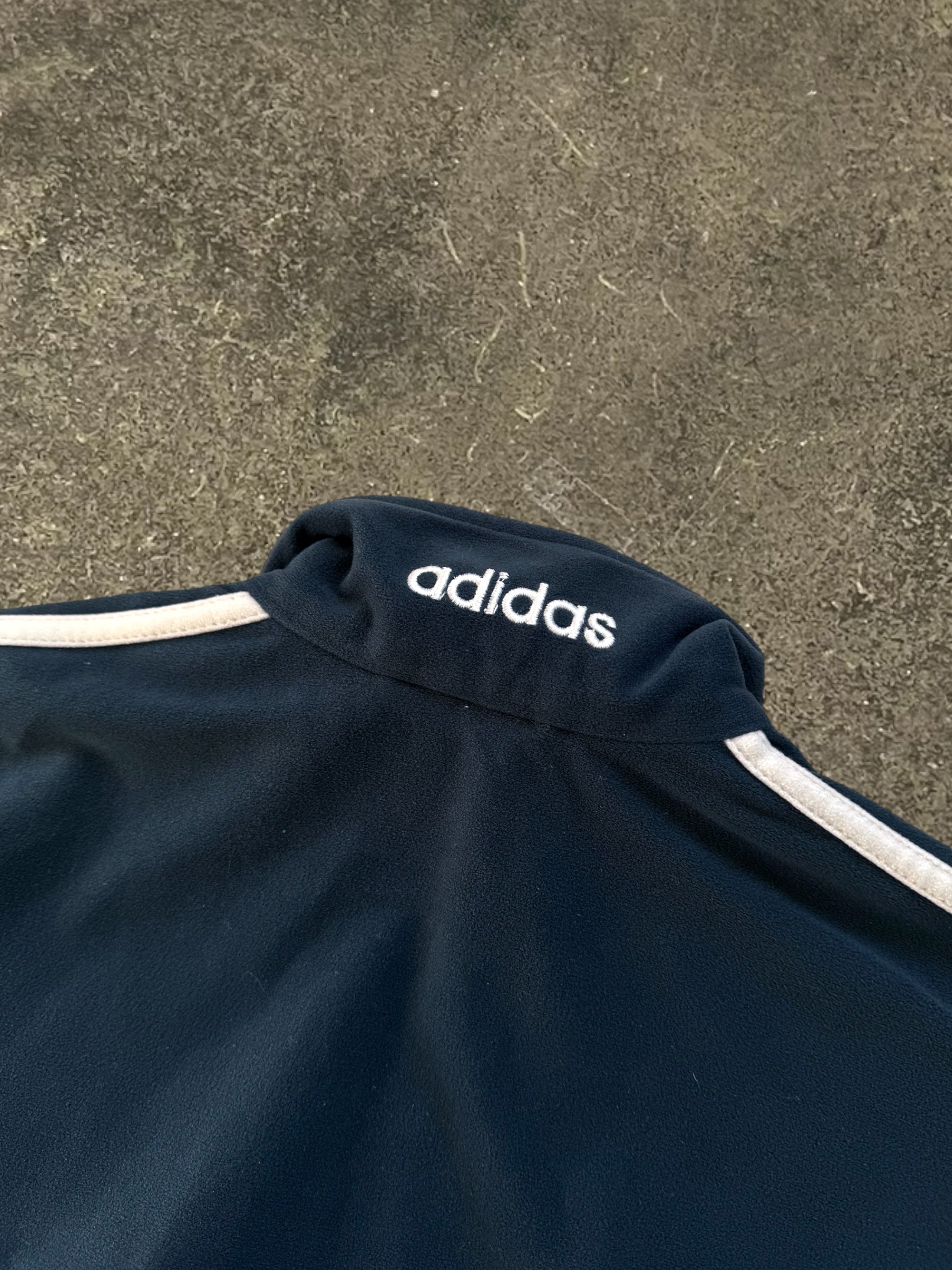 VINTAGE 90S NAVY BLUE ADIDAS TRACK JACKET