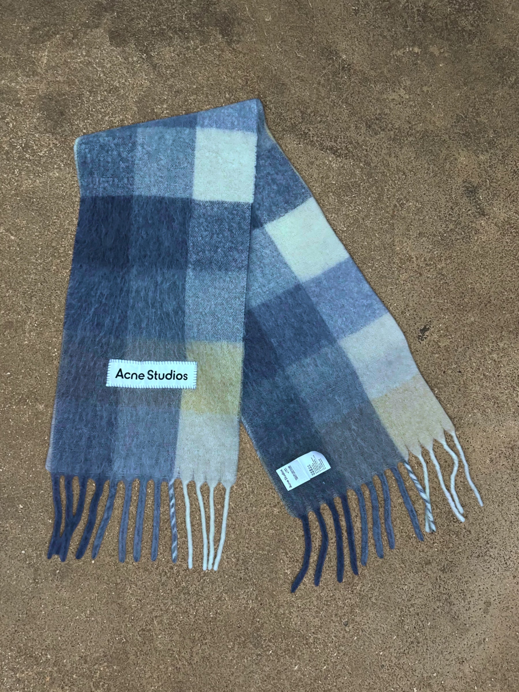 ACNE STUDIOS MOHAIR CHECKED SCARF
