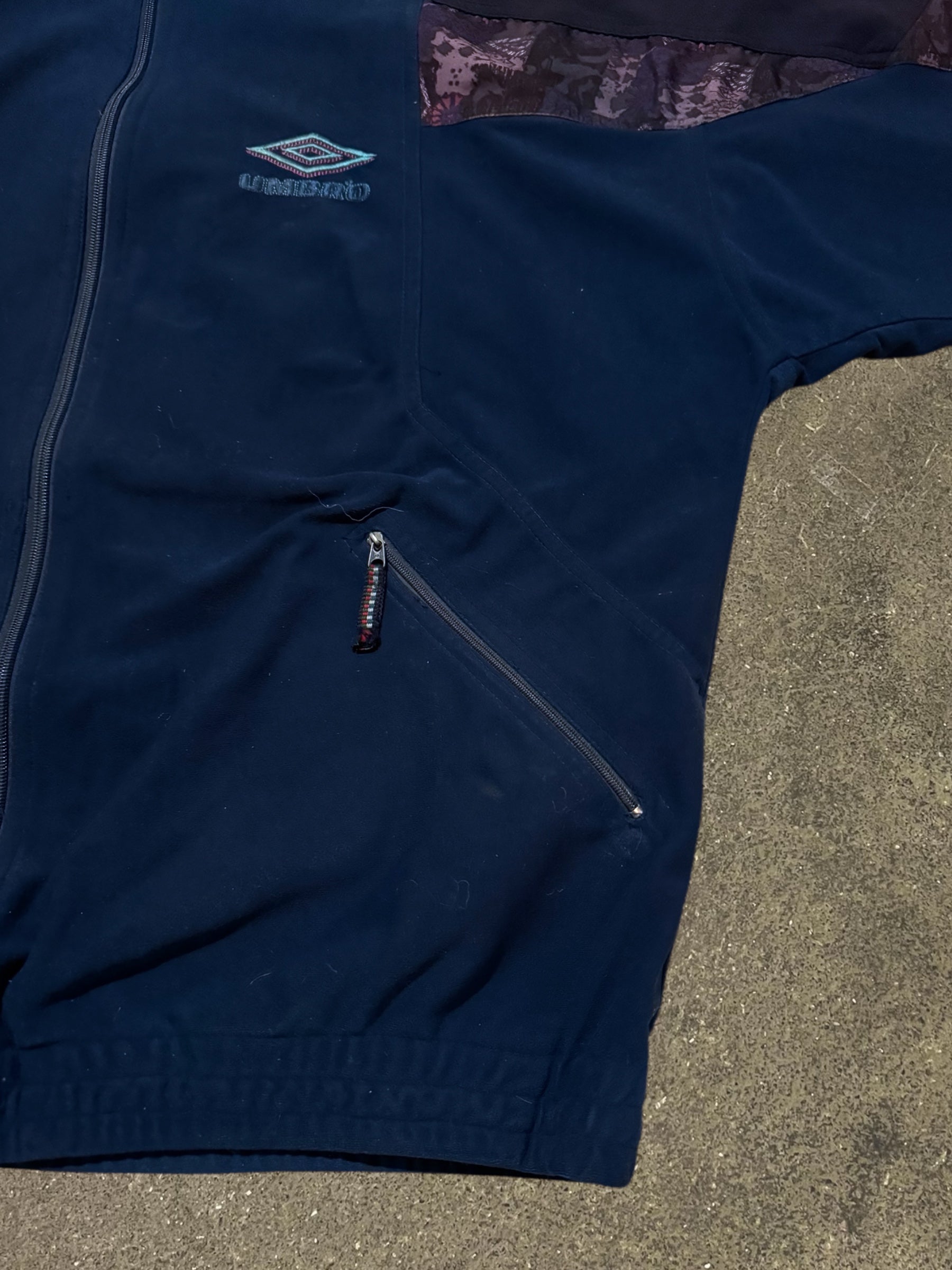 RARE VINTAGE 90S UMBRO FLEECE ZIP-UP JACKET