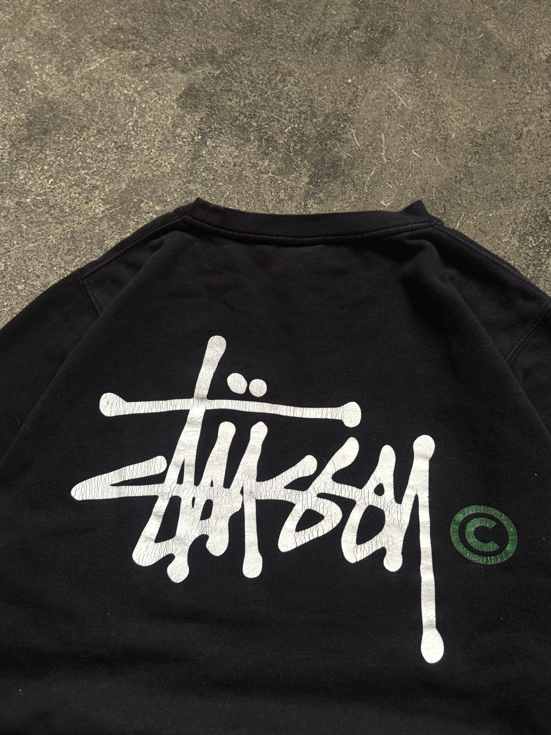 VINTAGE STÜSSY BLACK BASIC LOGO SWEATSHIRT