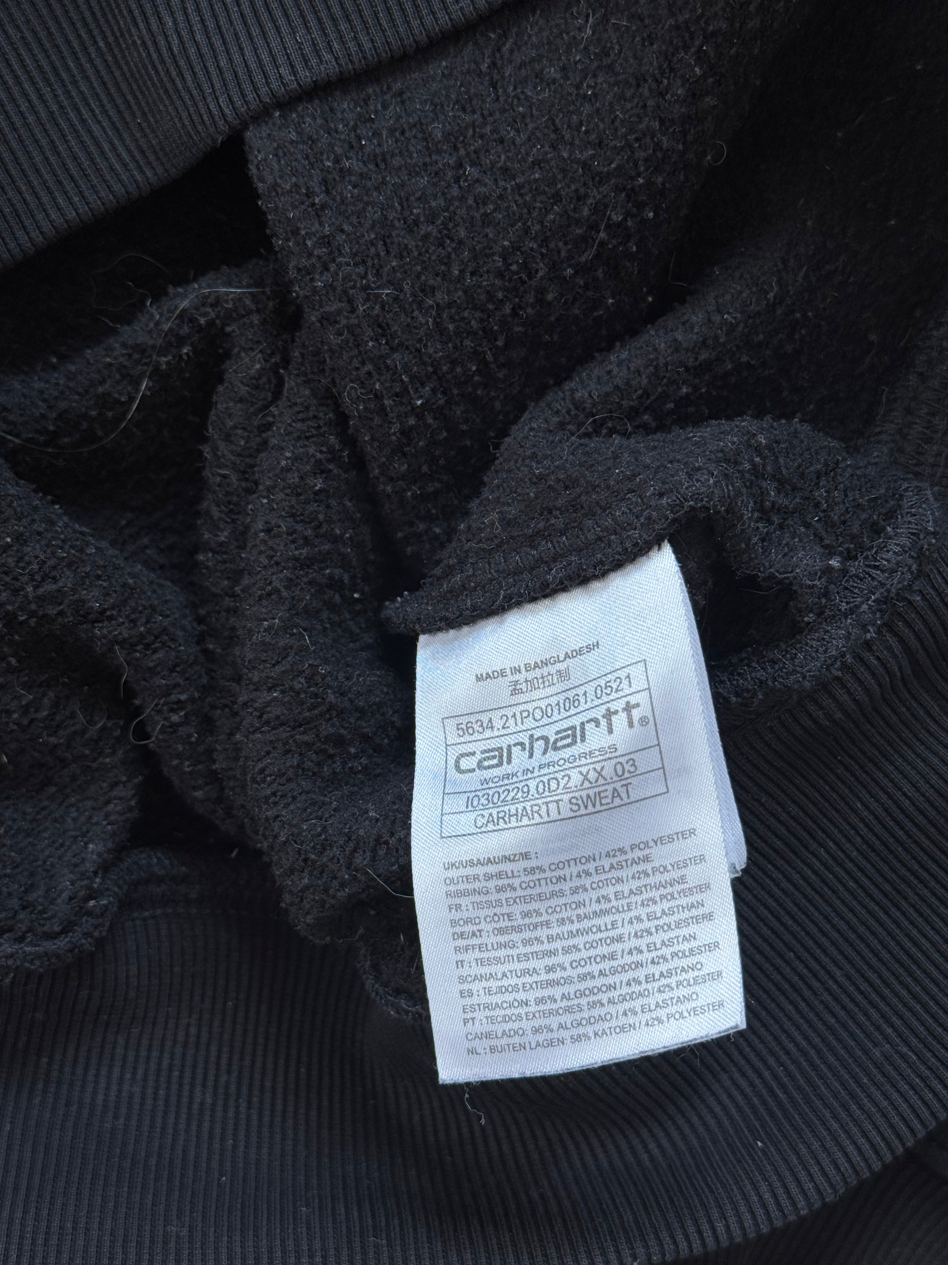 CARHARTT BLACK LOGO SWEATSHIRT