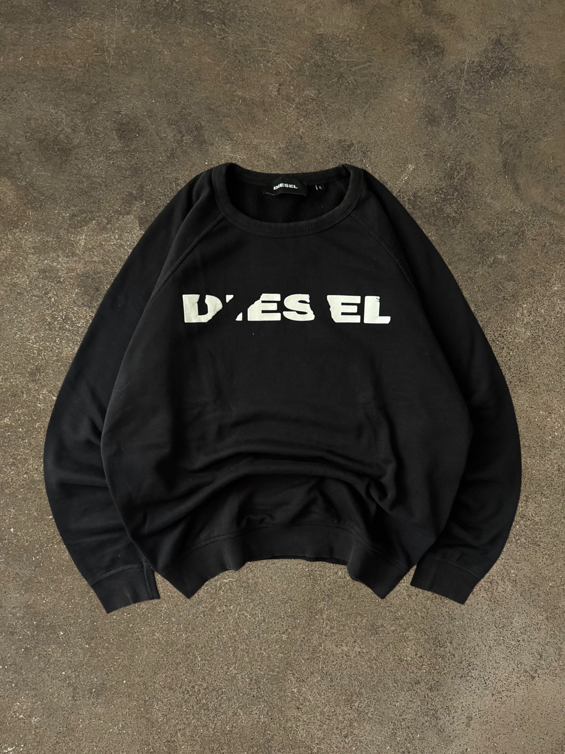 DIESEL SHATTERED LOGO SWEATSHIRT