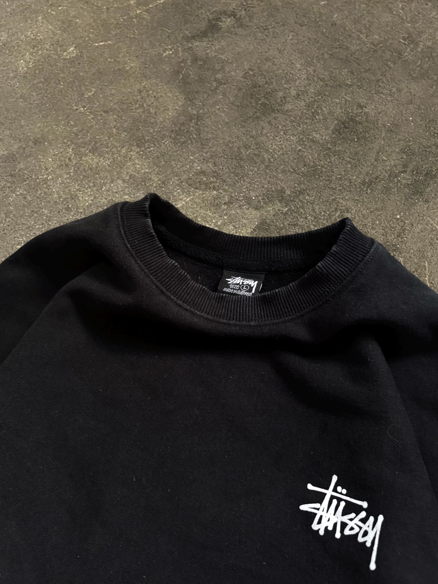 STÜSSY BLACK BASIC LOGO SWEATSHIRT