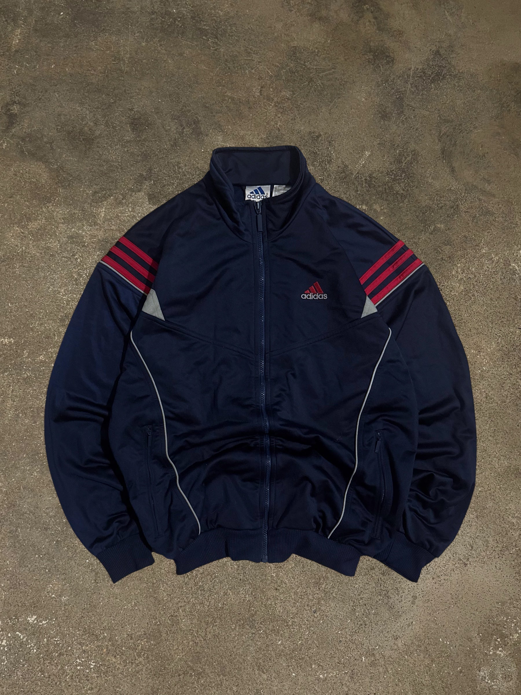 VINTAGE 90S NAVY/RED TRACK JACKET