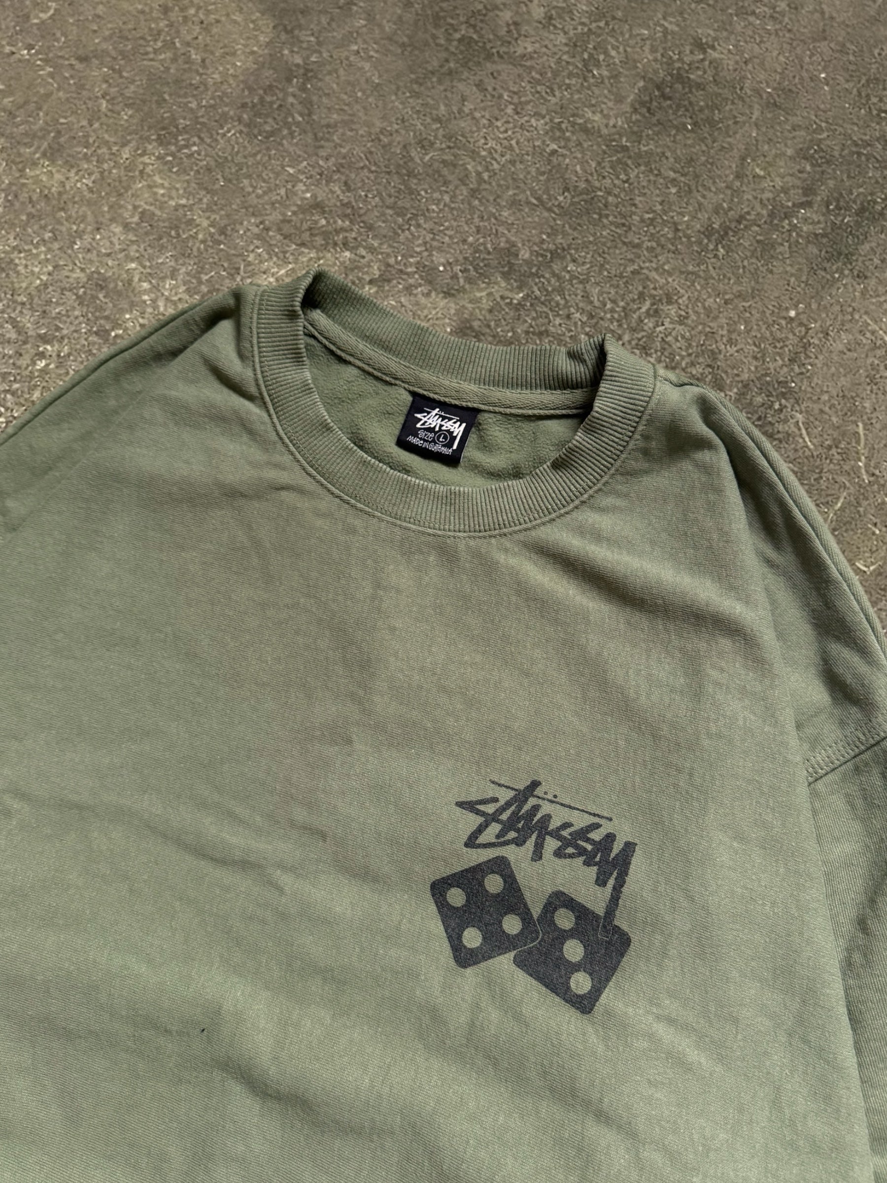 STÜSSY DICE PIGMENT DYED SWEATSHIRT