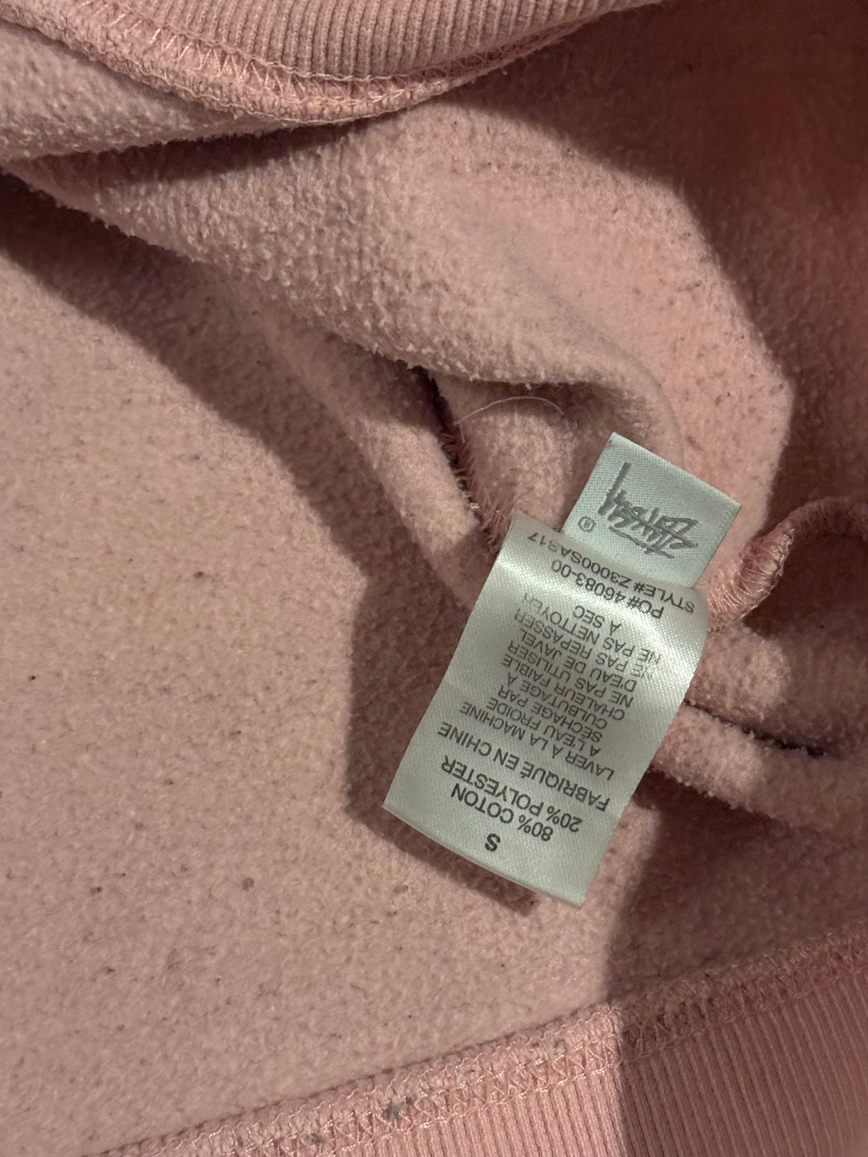 STÜSSY PINK BASIC LOGO SWEATSHIRT