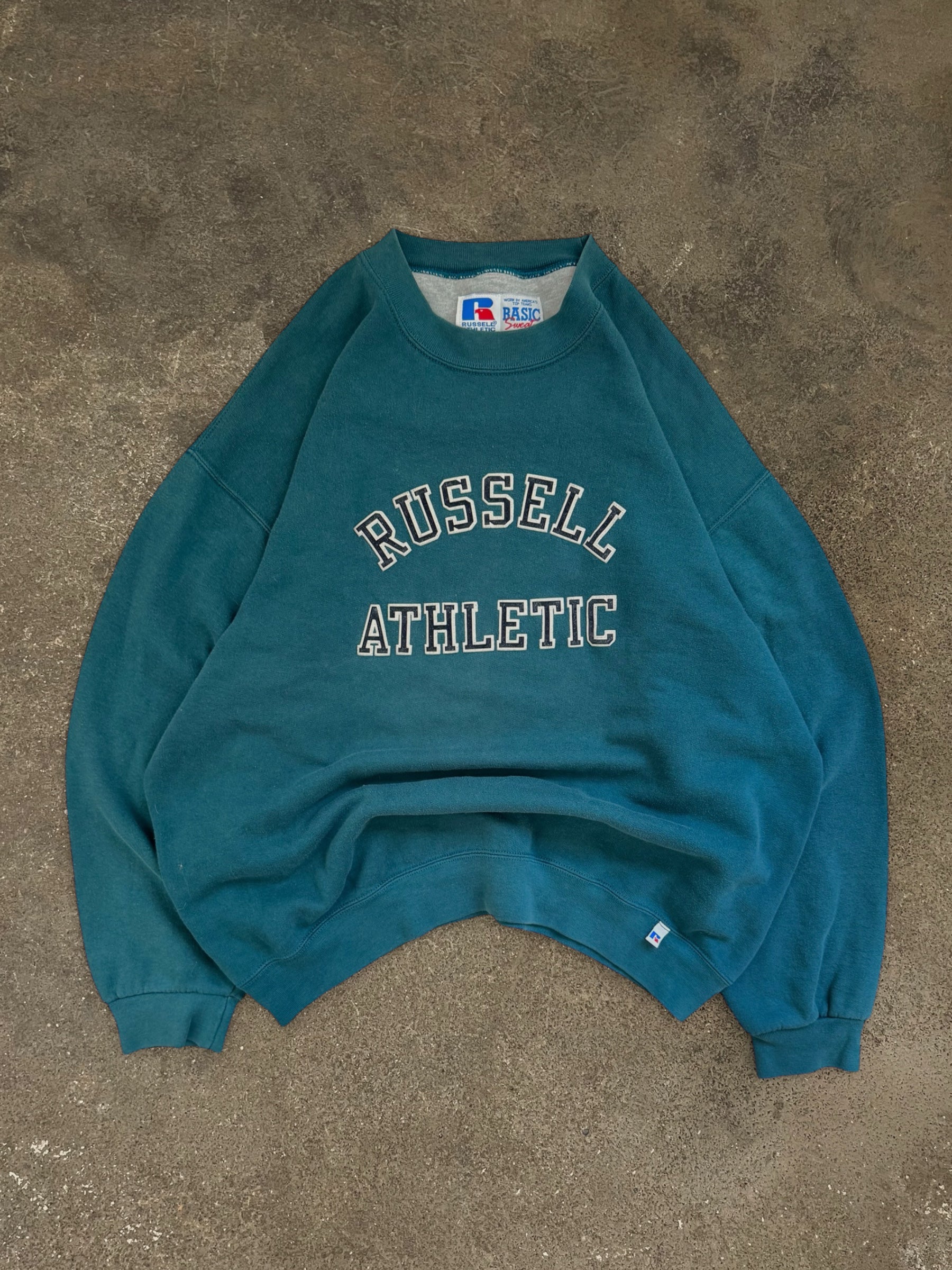 VINTAGE RUSSELL TURQUOISE SWEATSHIRT